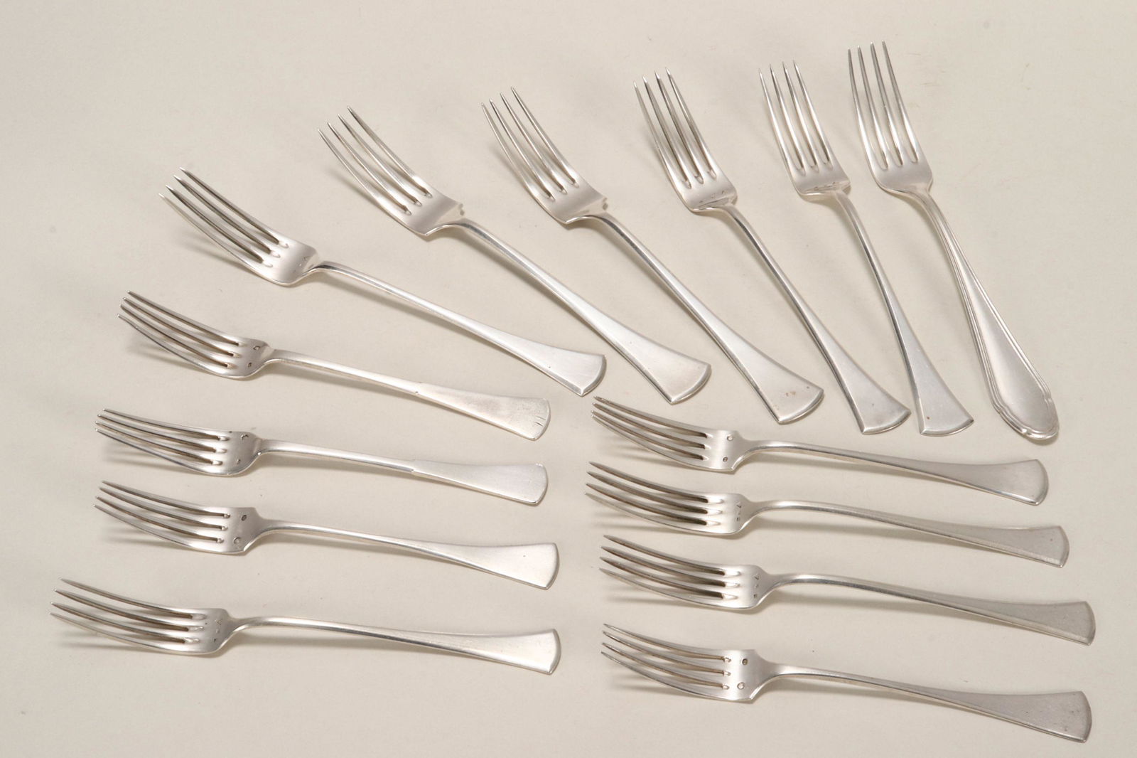Matched Set of 800 Silver Forks, (1 of 4)