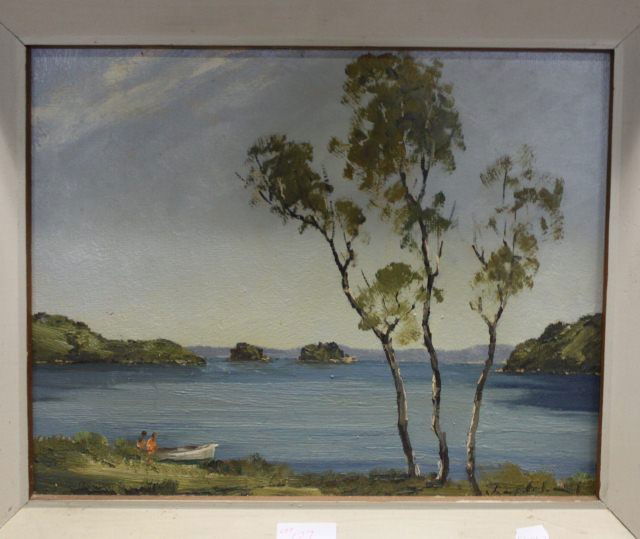 James Coleman,: Harbour Scene oil on board Signed lower left 28cm x 36cm