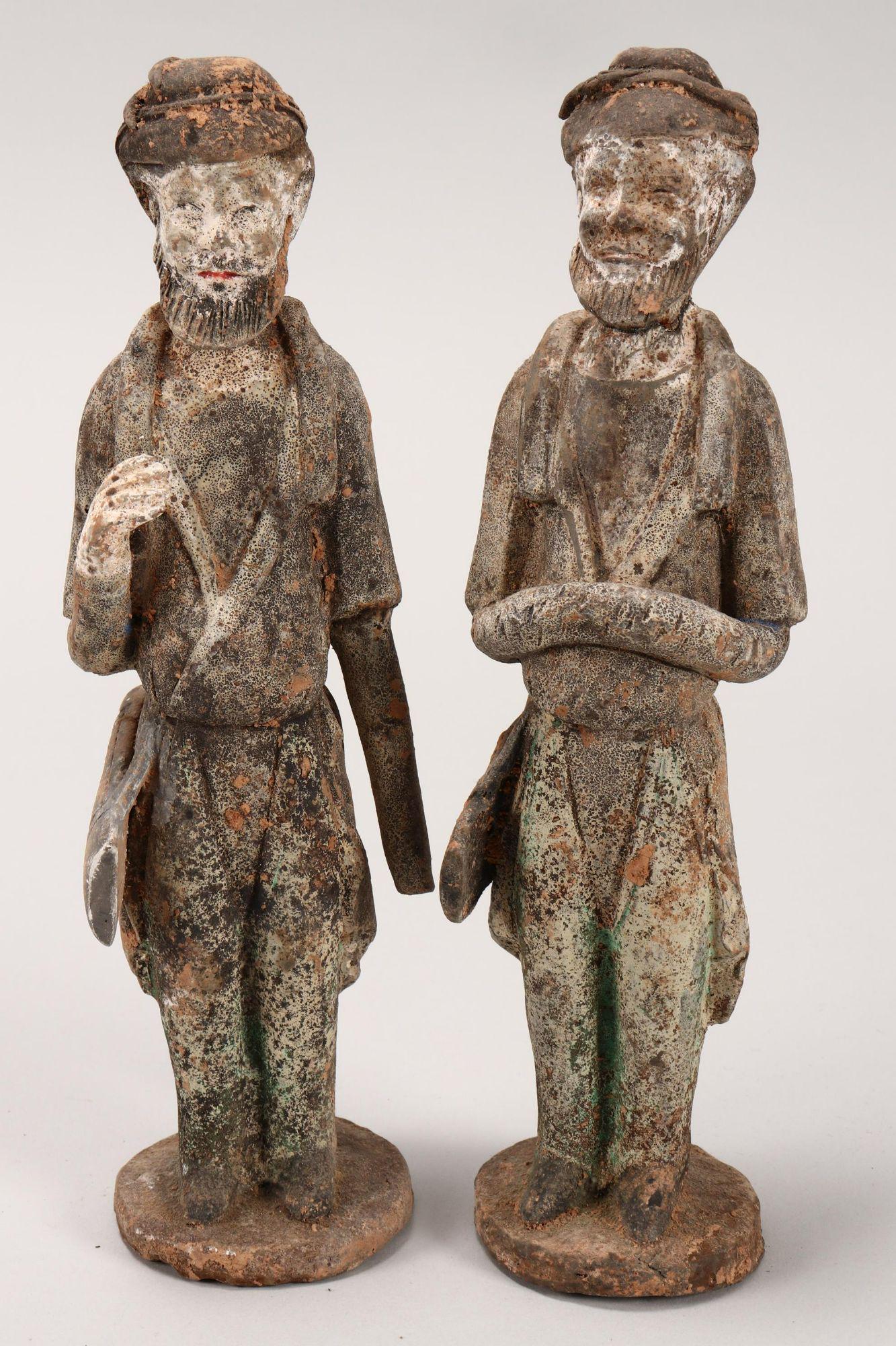Two Early Chinese Pottery Figures, (1 of 6)