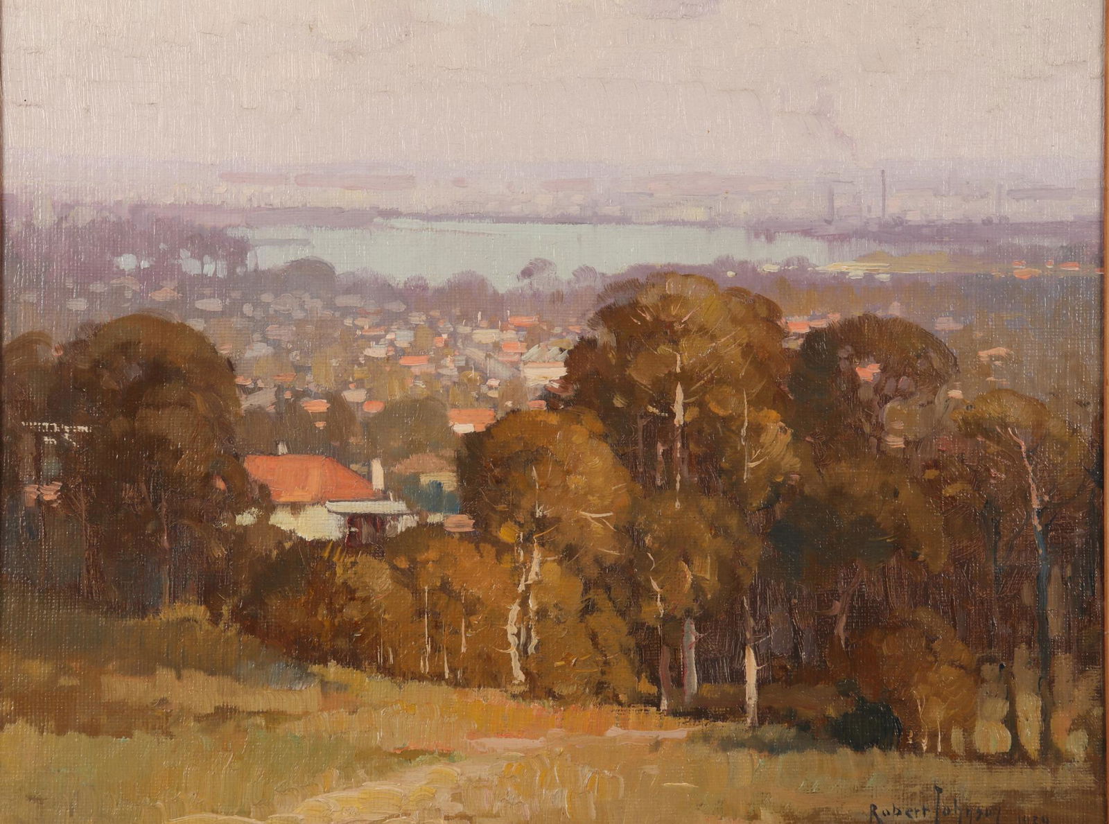 Robert Johnson (1890-1964),: Castwood-Sydney, 1929 oil on board signed and dated lower right 28cm x 35cm
