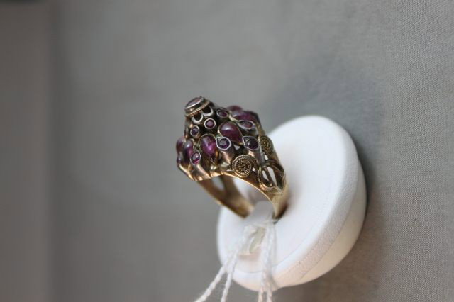 Ruby Cluster Ring, - 2