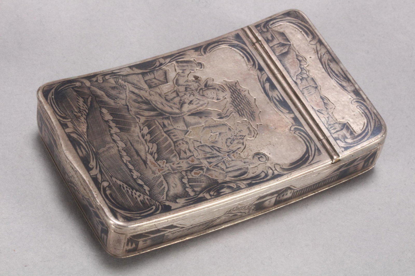 19th Century Russian Silver Niello Snuff Box and (1 of 9)