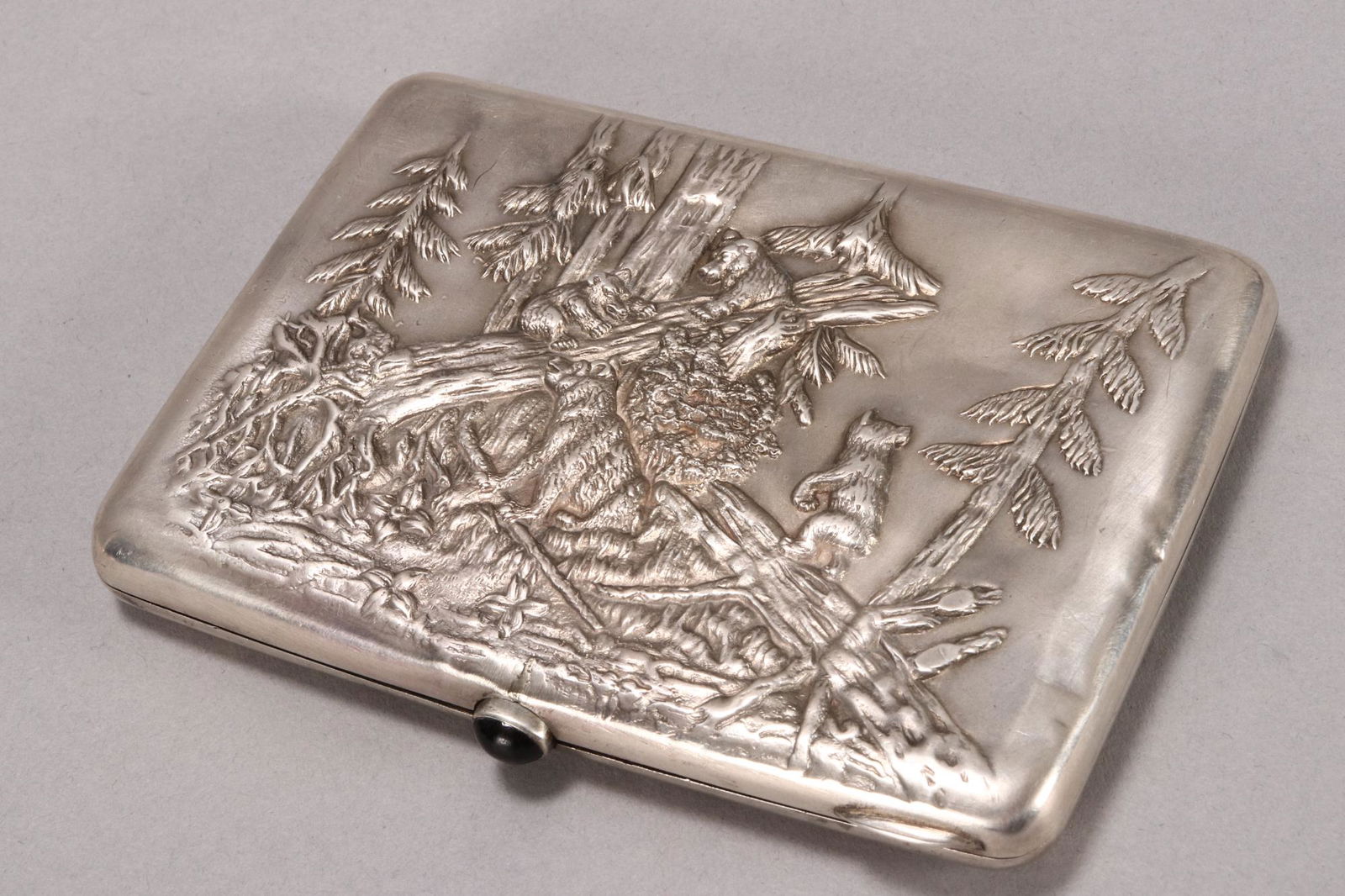 Russian Silver Cigarette Case, (1 of 6)