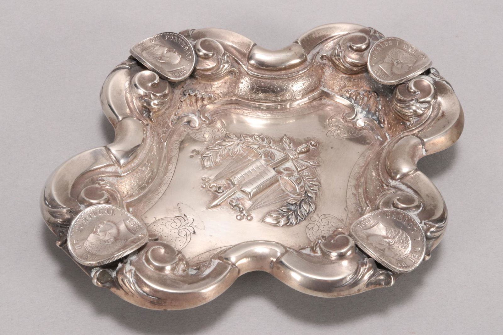 Portuguese Silver Cigar Tray, (1 of 1)