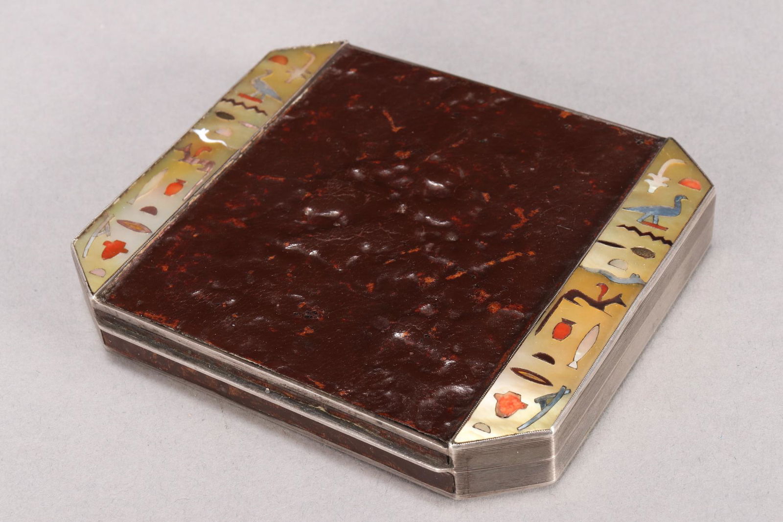 Austrian Silver (935) Mother of Pearl and Leather (1 of 6)