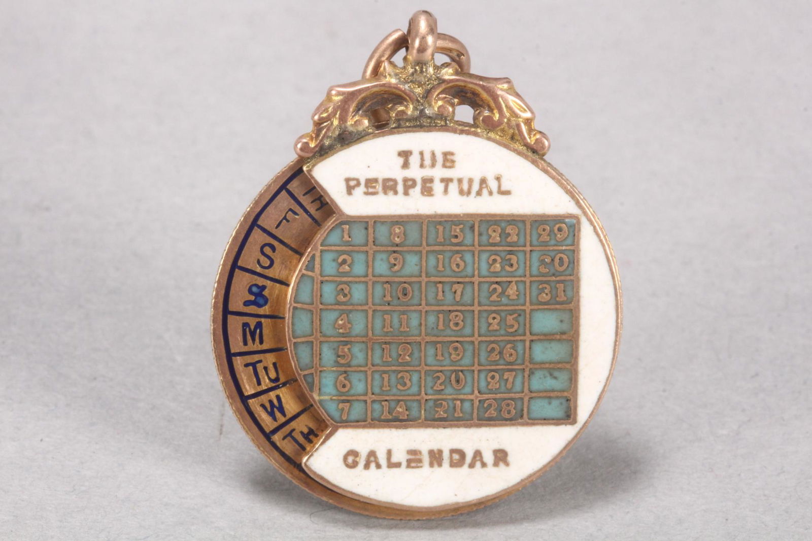 Edwardian 9ct Gold and Enamel Perpetual Calendar (1 of 3)