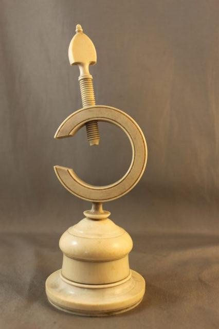Late 19th Century Ivory Sewing Clamp: h 18cm