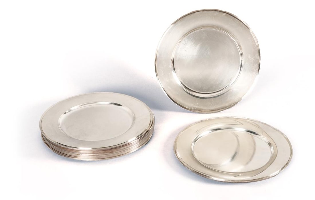 Set of Twelve Georg Jensen Sterling Silver Charger (1 of 4)