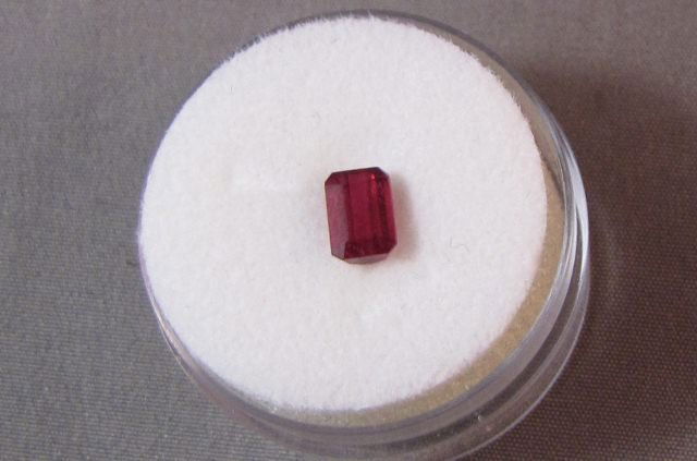 Emerald Cut Ruby,: 1ct approx