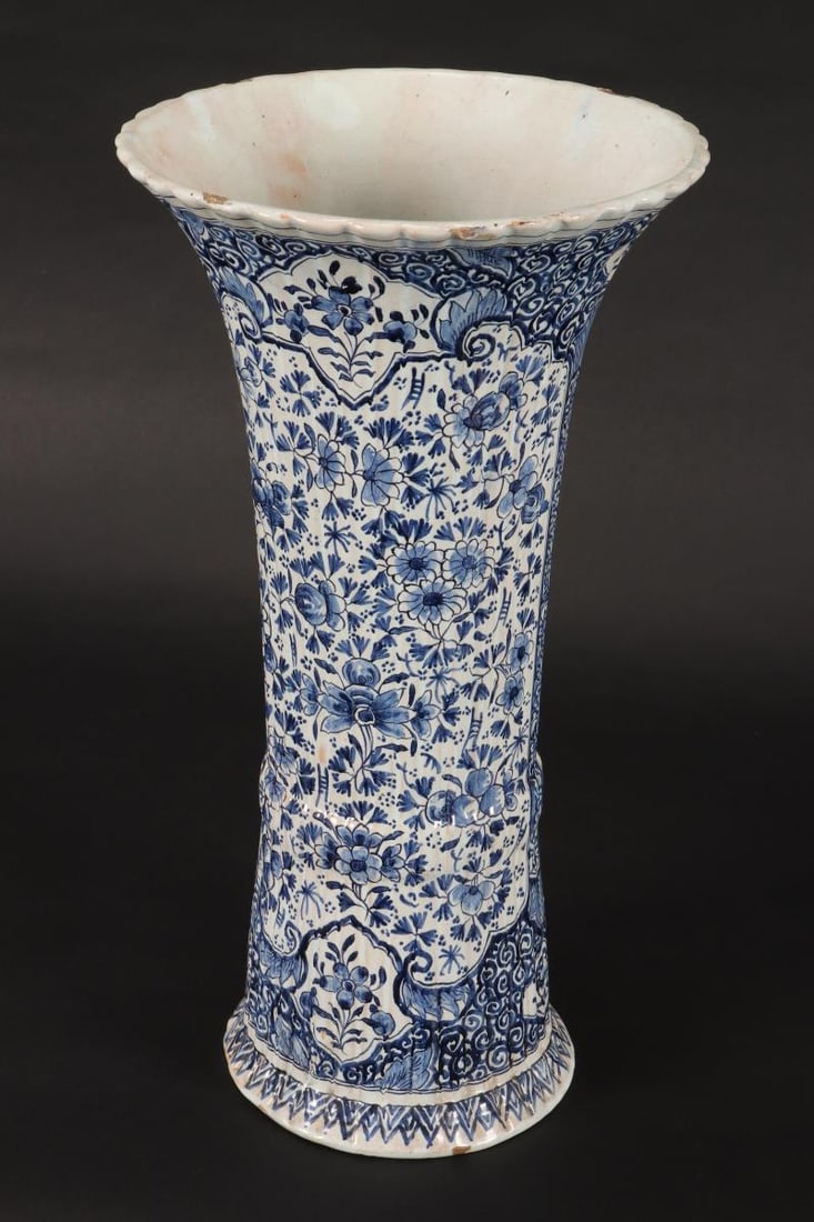 Large Mid-18th Century Dutch Delft Vase, (1 of 3)
