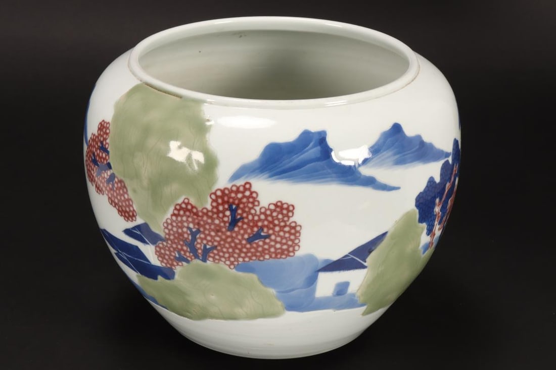 Chinese Porcelain Jardiniere, (1 of 4)