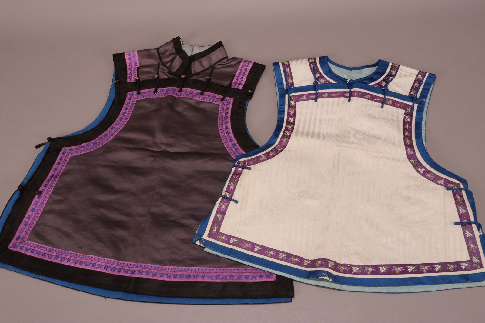 Two Chinese Late Qing Dynasty Vests, (1 of 3)