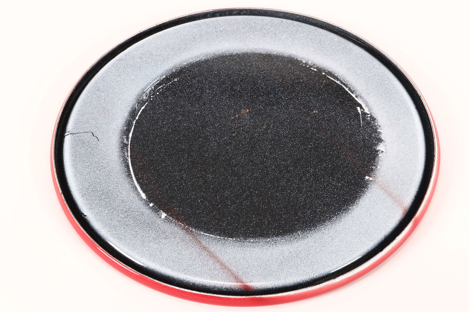 Bernard Hesling (Britain, Australia, 1905-87),: Two Faces vitreous enamel plate signed to lower edge diameter 28cm