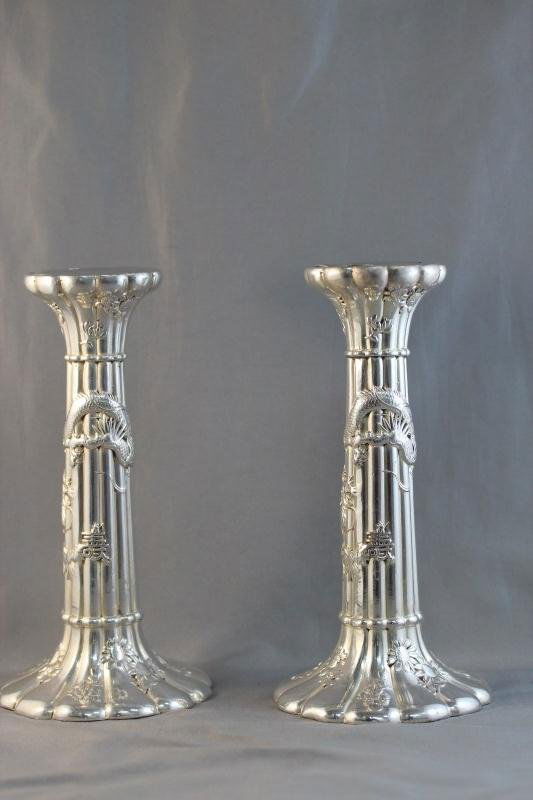 Silver japanese candlesticks
