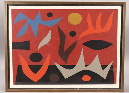 John Coburn (1925-2006),: Fire Dance screenprint 88/150 editioned, titled and signed to lower margin in pencil 51.5cm x 71.5cm