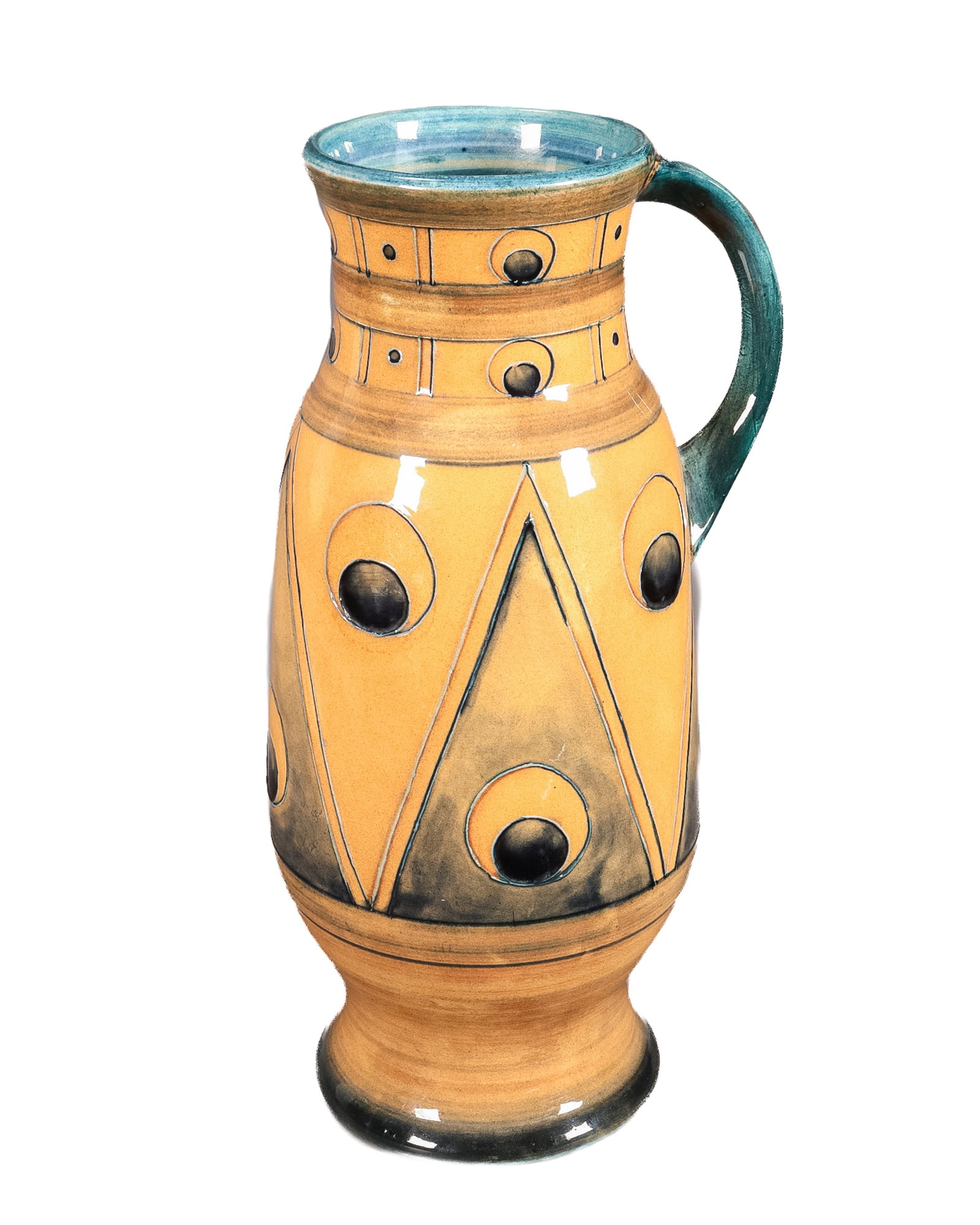 William Moorcroft Art Deco 'Peacock Feather' Jug, (1 of 8)