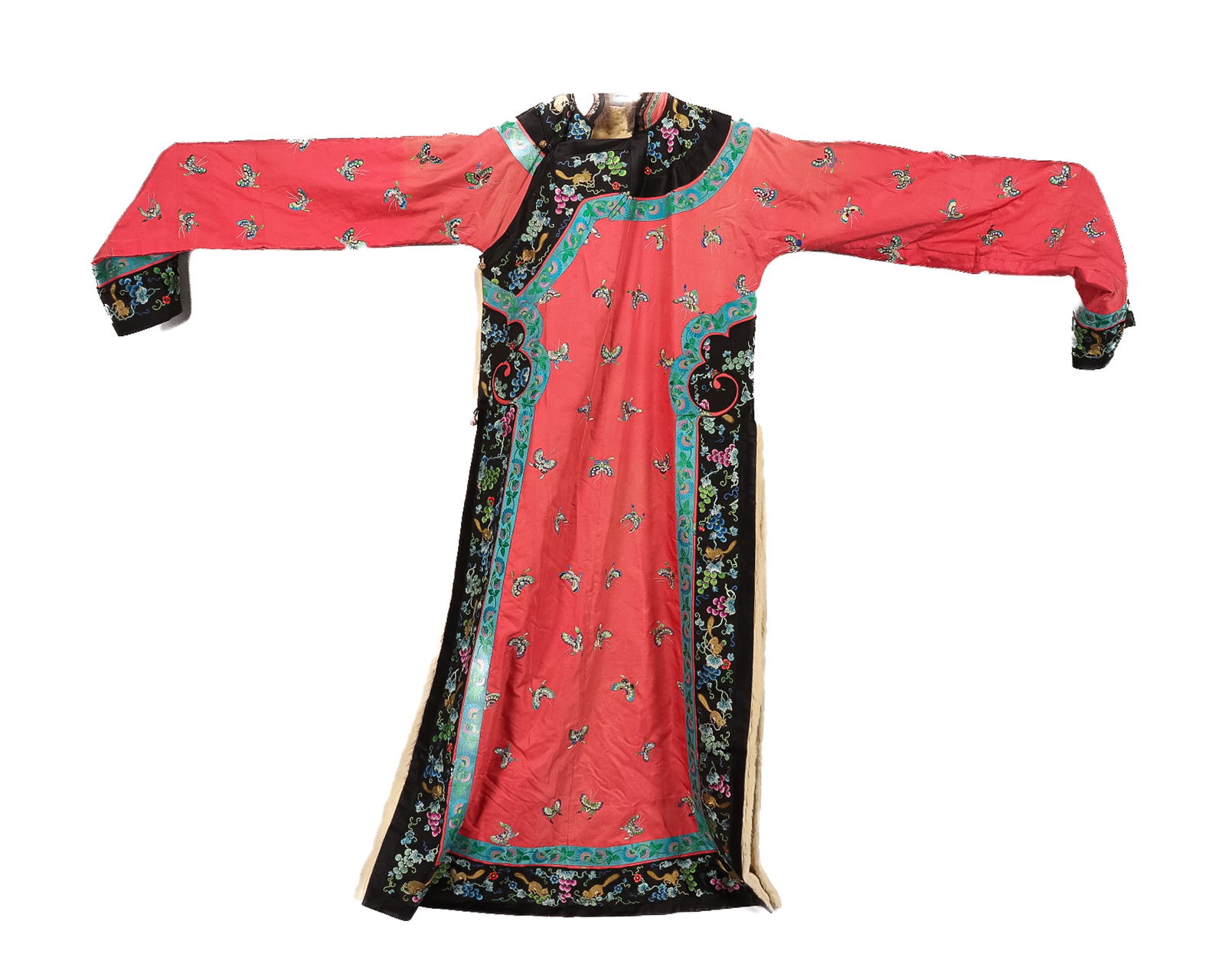 Chinese Qing Dynasty, 19th Century Fur Lined Silk Robe, (1 of 20)