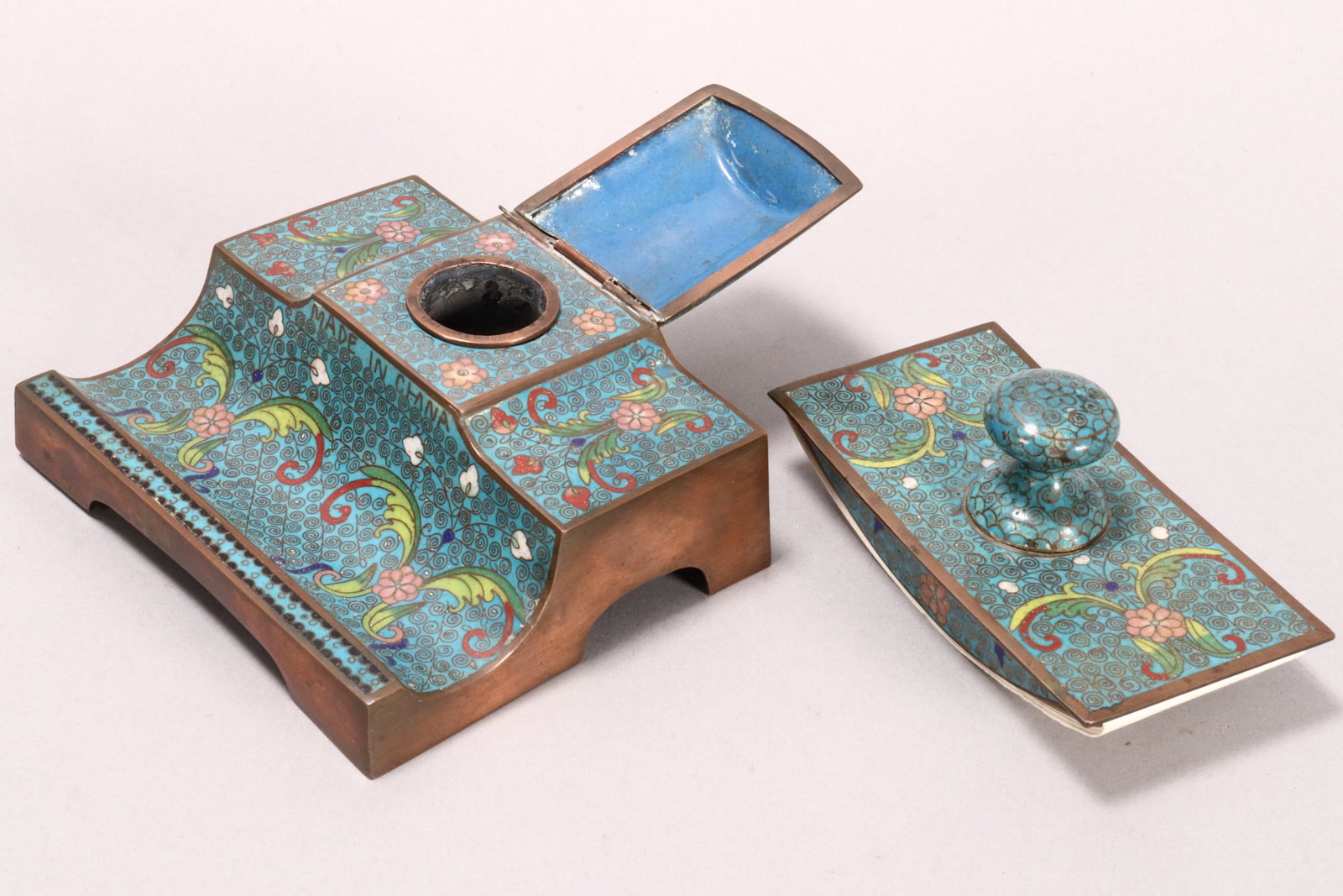 Chinese Cloisonne Desk Set, (1 of 2)