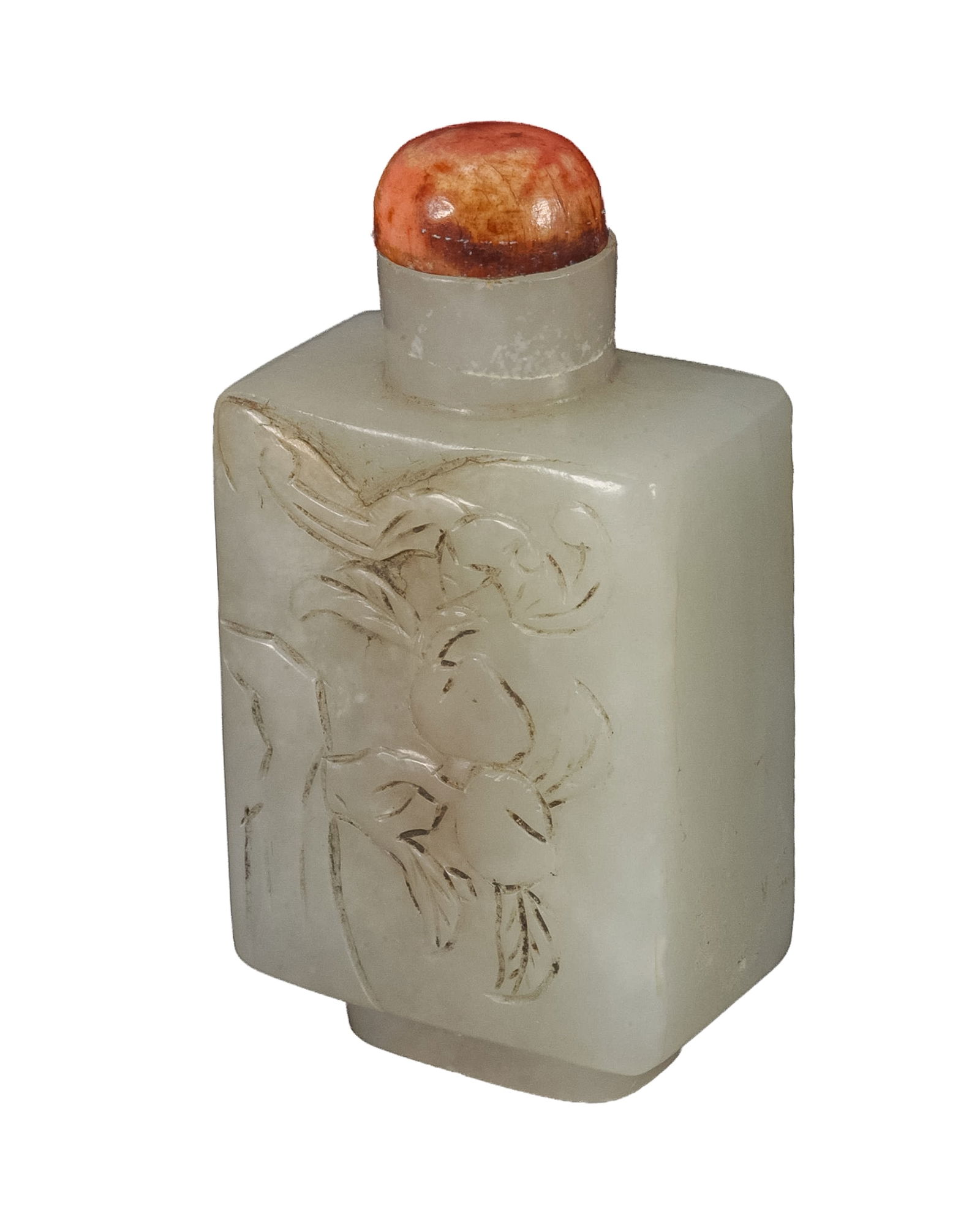 Chinese Jade Snuff Bottle and Stopper, (1 of 3)