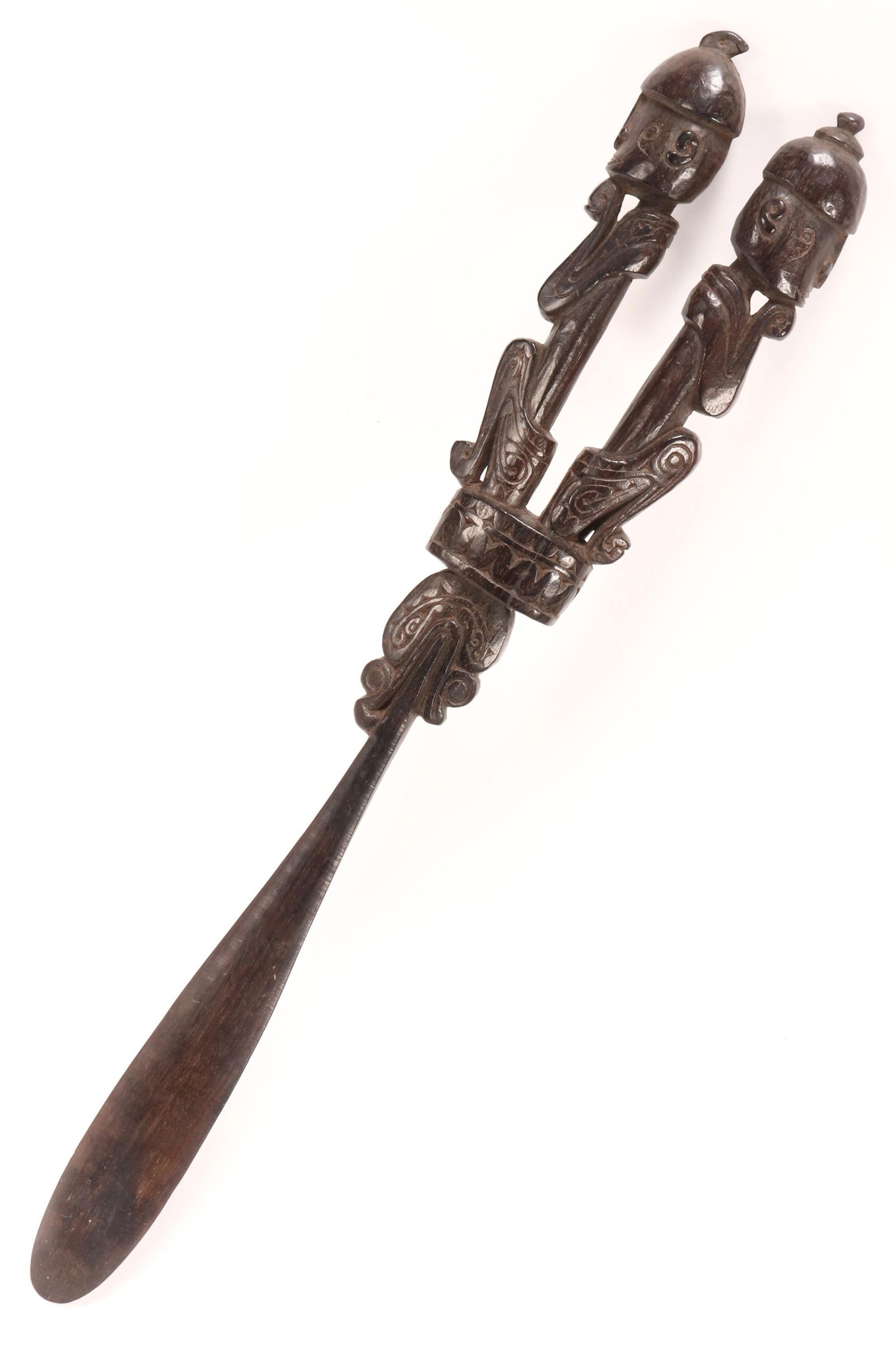 Extremely Rare Massim Double Figure Lime Spatula, (1 of 6)