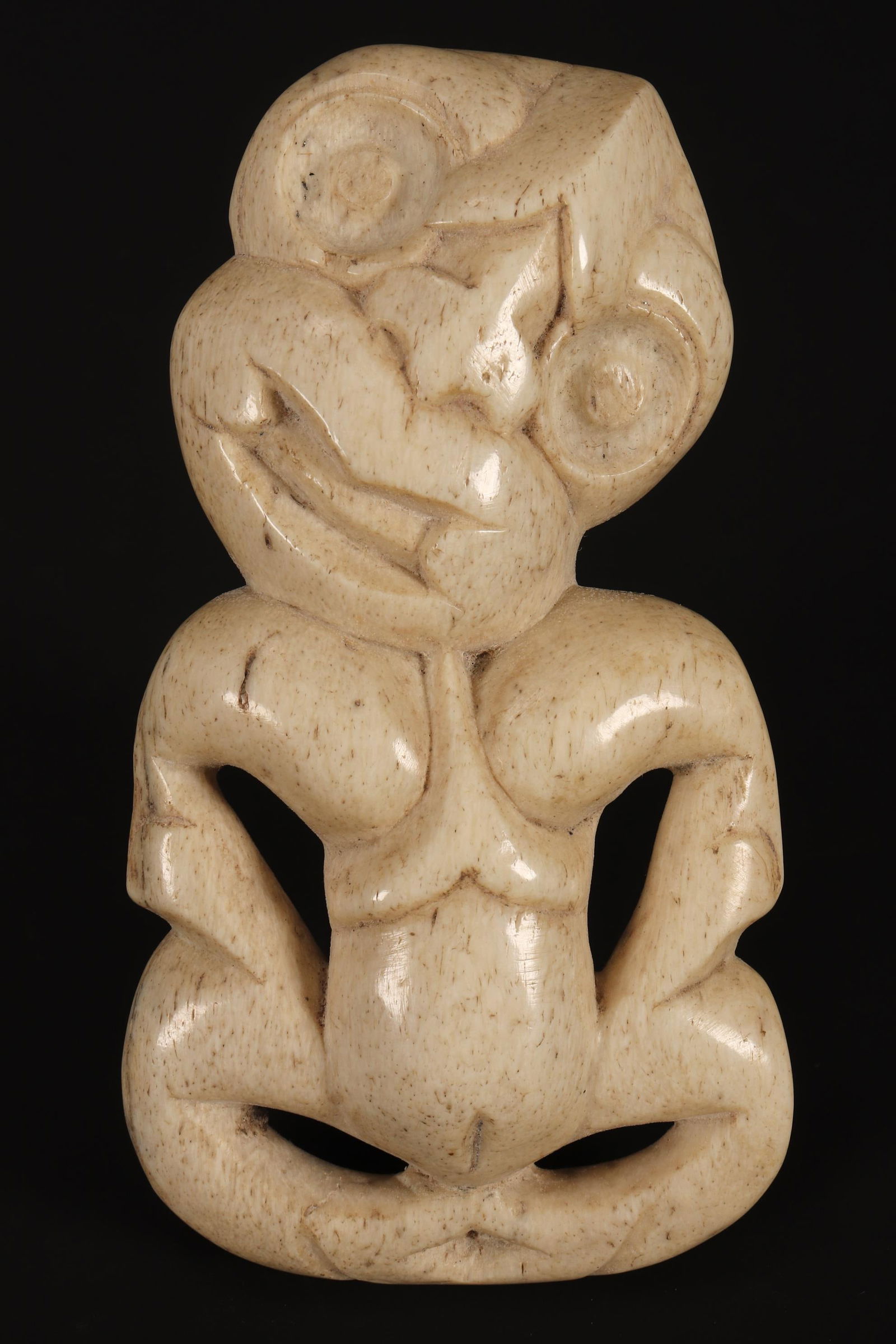 19th Century Maori Carved Whalebone Hei Tiki, (1 of 2)