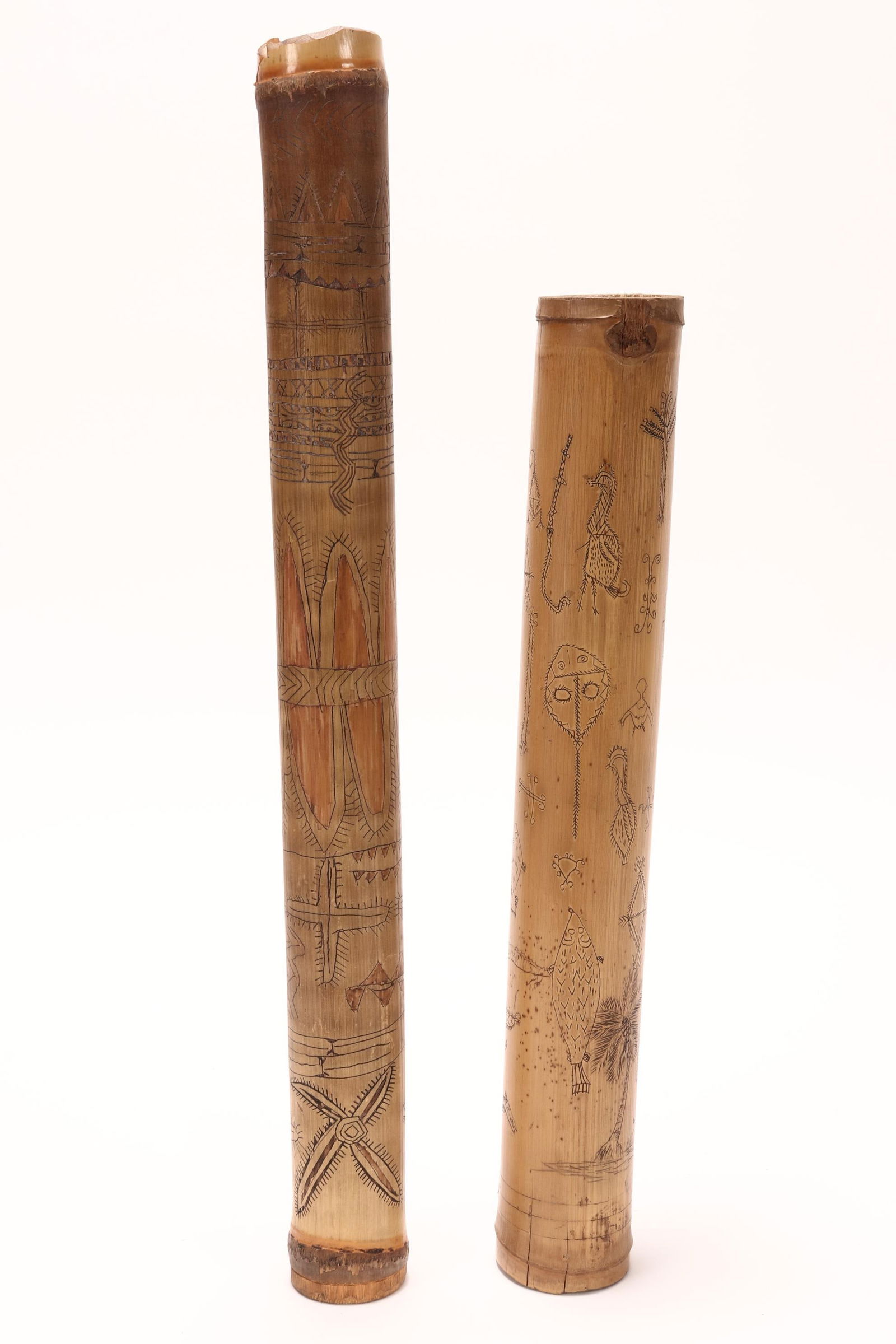 Two Solomon Islands Bamboo Lime Pots, (1 of 8)