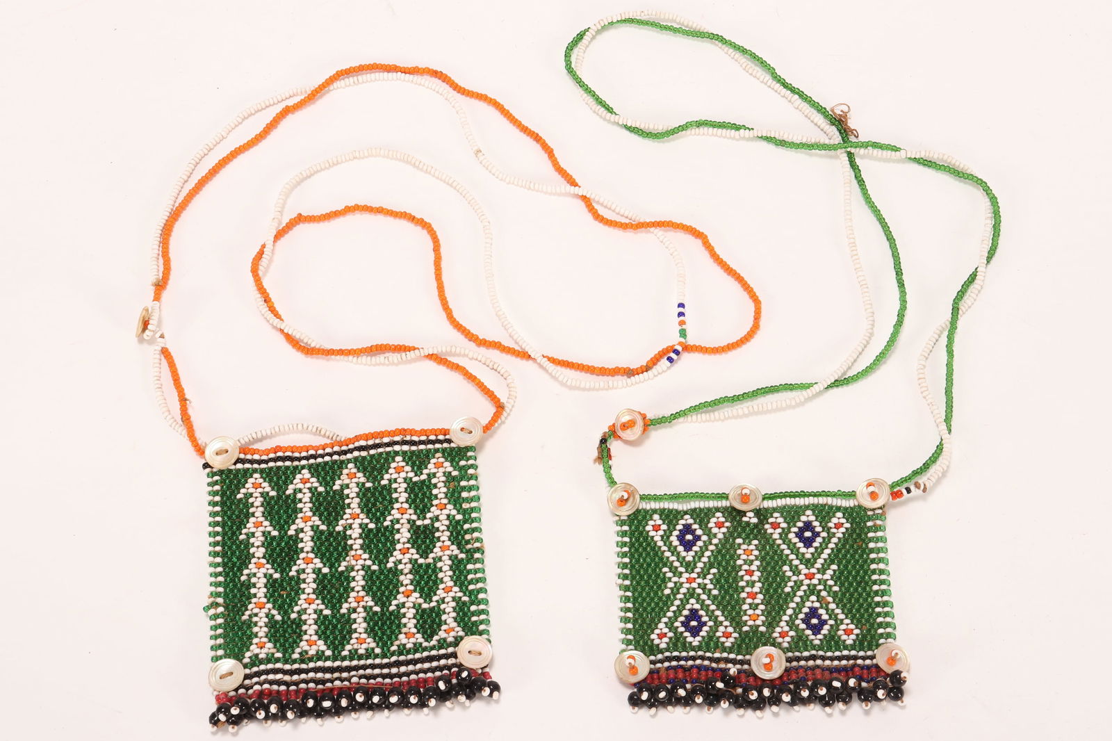Two African Bead Love Letter Necklaces, (1 of 1)