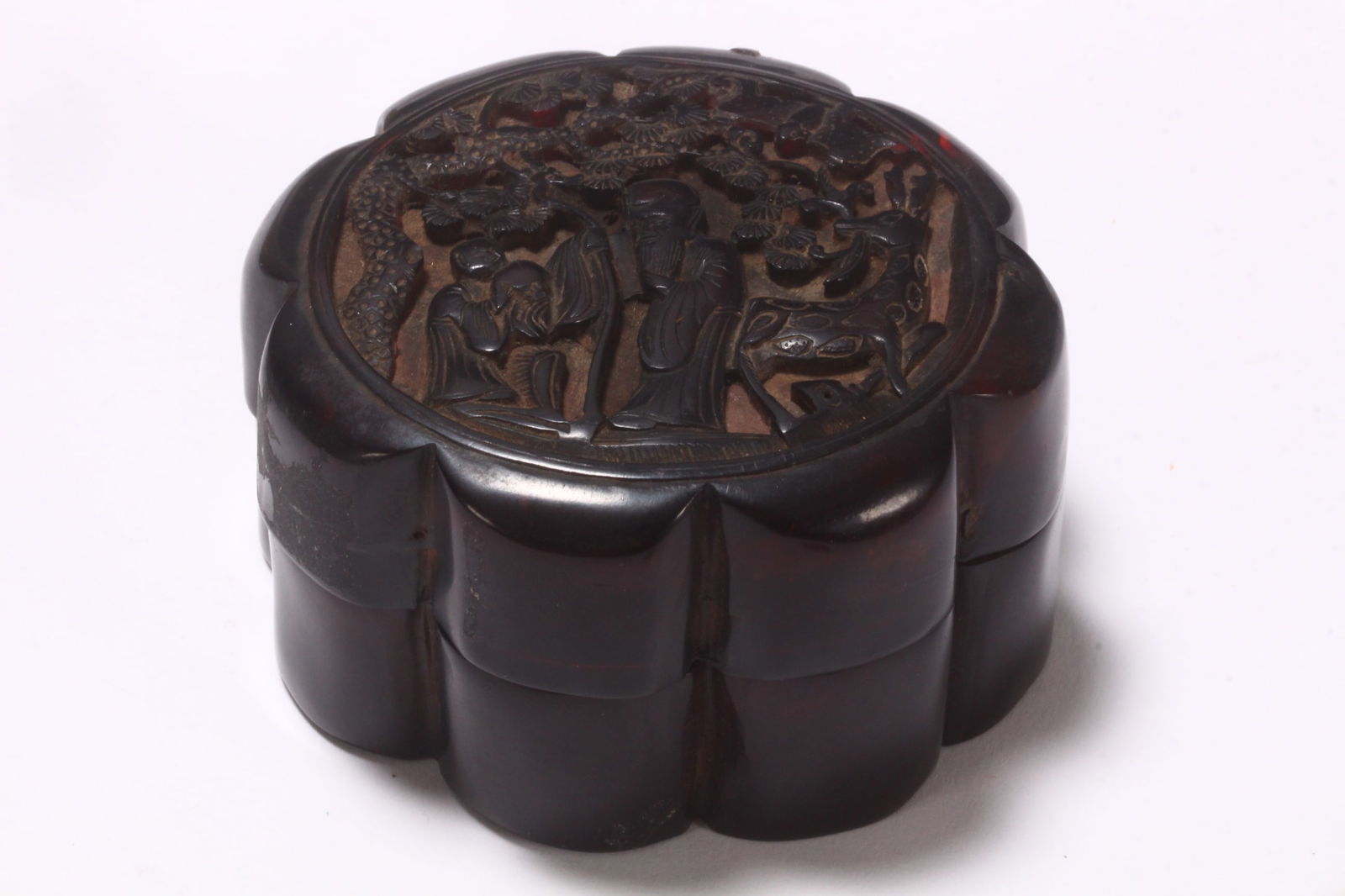 Chinese Reconstituted Amber Box and Cover, (1 of 3)