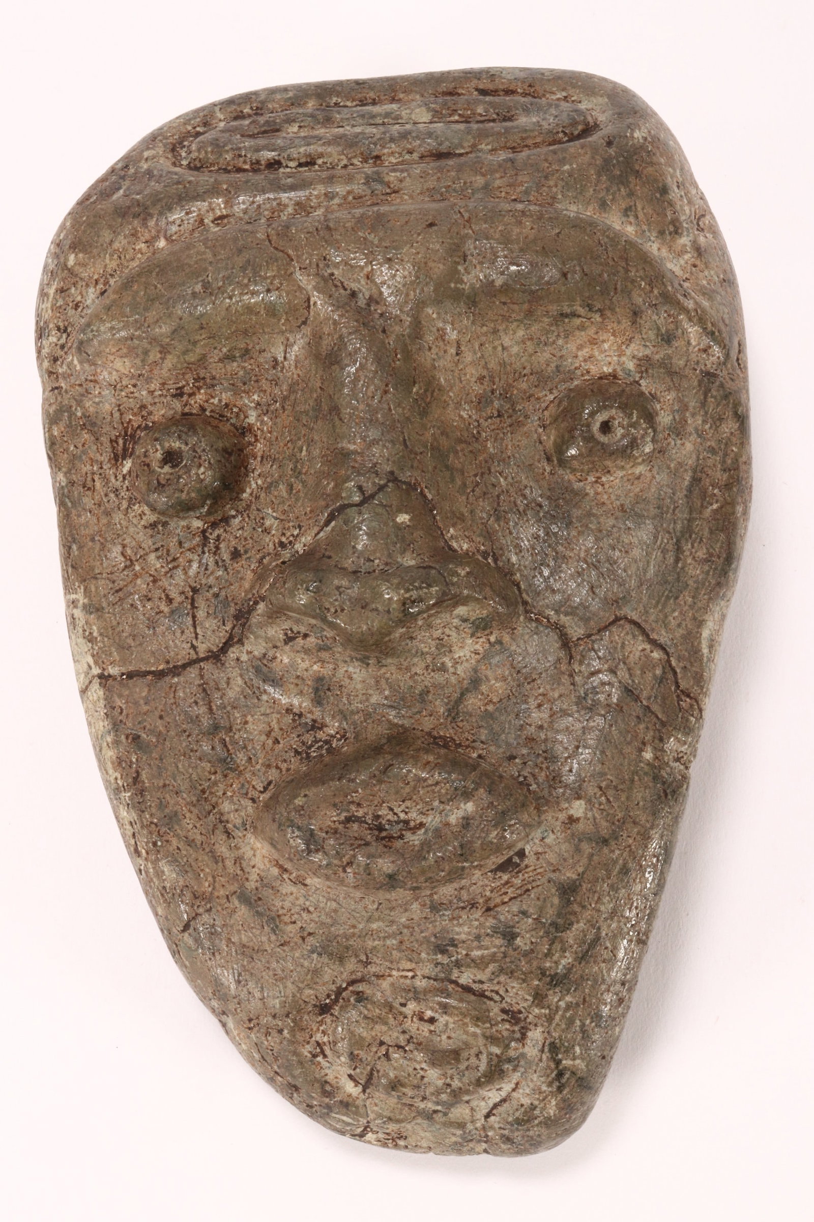 New Hebrides Carved Stone Head, (1 of 3)