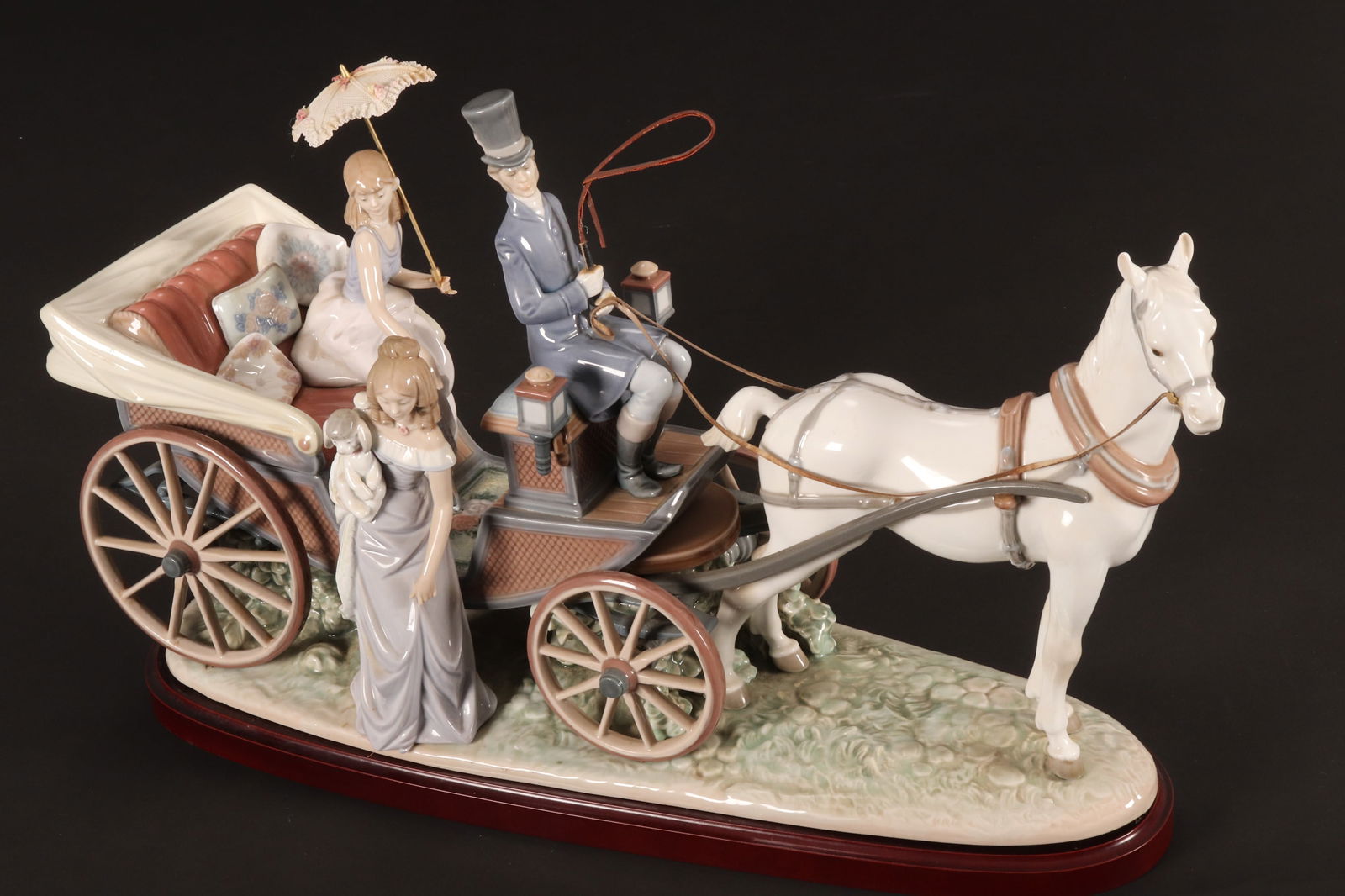 Lladro 'The Landau Carriage' Figure Group, (1 of 4)