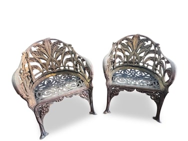 Highlights: Rare Pair Coalbrookdale 'Lily of the Valley' Cast Iron Garden Chairs Art Deco Bronze and Ivory Figures by Chiparus, Preiss, Colinet, Kucharzyk, Marquet and Zach Rare Tiffany & Co Sterling Silver Flatware Set, c.1915 Large Bronze Bust of Queen Victoria, c1887, by Horace Montford Russian Silver & Enamel Icons Bernard Leach Pottery Rare 18th Century Meissen Figure Group Moorcroft Eventide Vase Stunning Pair of 19th Century French Bronze & Ormolu Candelabra Anglo Indian Ivory Box and Cover Victorian & Edwardian Gold Jewellery Eclectic Items from the Late Derek Greengrass Pair of Italian Console Tables French Furniture including Rare Napoleon III Tea Table Whitefriars ?Drunken Bricklayer? Vase Large Goran Warff Glass Centre piece Collection of Walking Sticks Art including: Norman Lindsay, Margaret Olley, Penleigh Boyd, Frances Jones. Roland Wakelin, Charles Blackman, George Lambert, James Timothy Gleeson, James Alfred Turner and Edward Ashworth