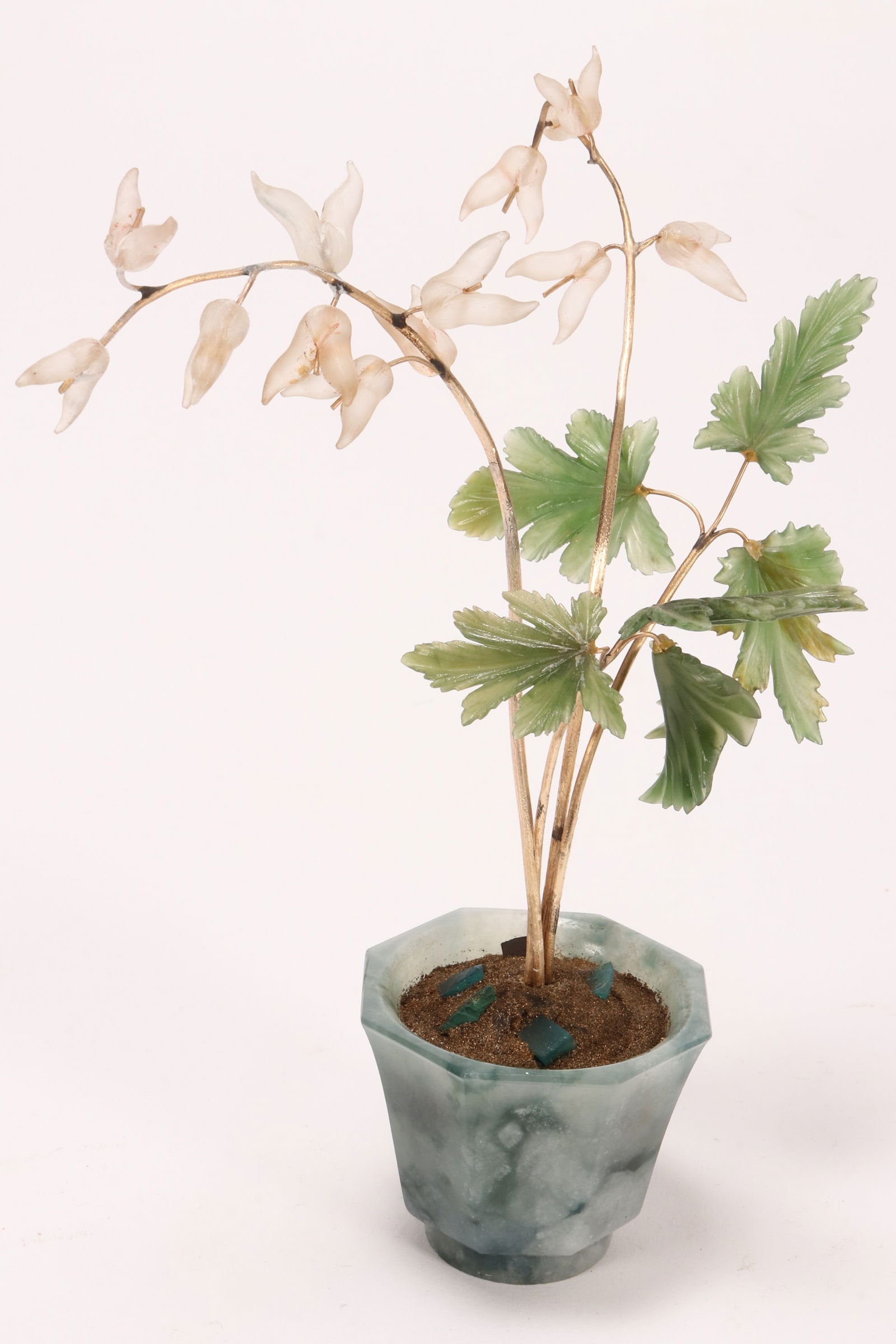 Russian Gilt Silver, Jade and Rock Crystal Tree, (1 of 1)