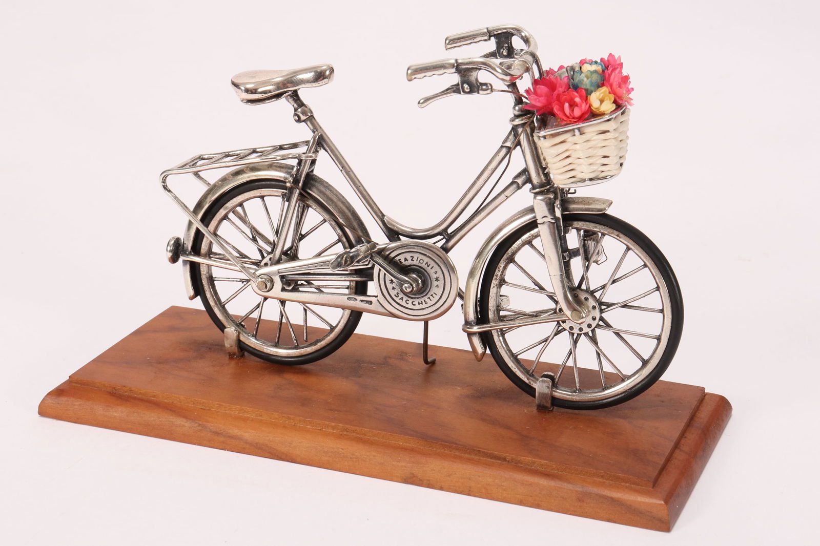 Delightful Italian Silver Model of a Bicycle, (1 of 2)
