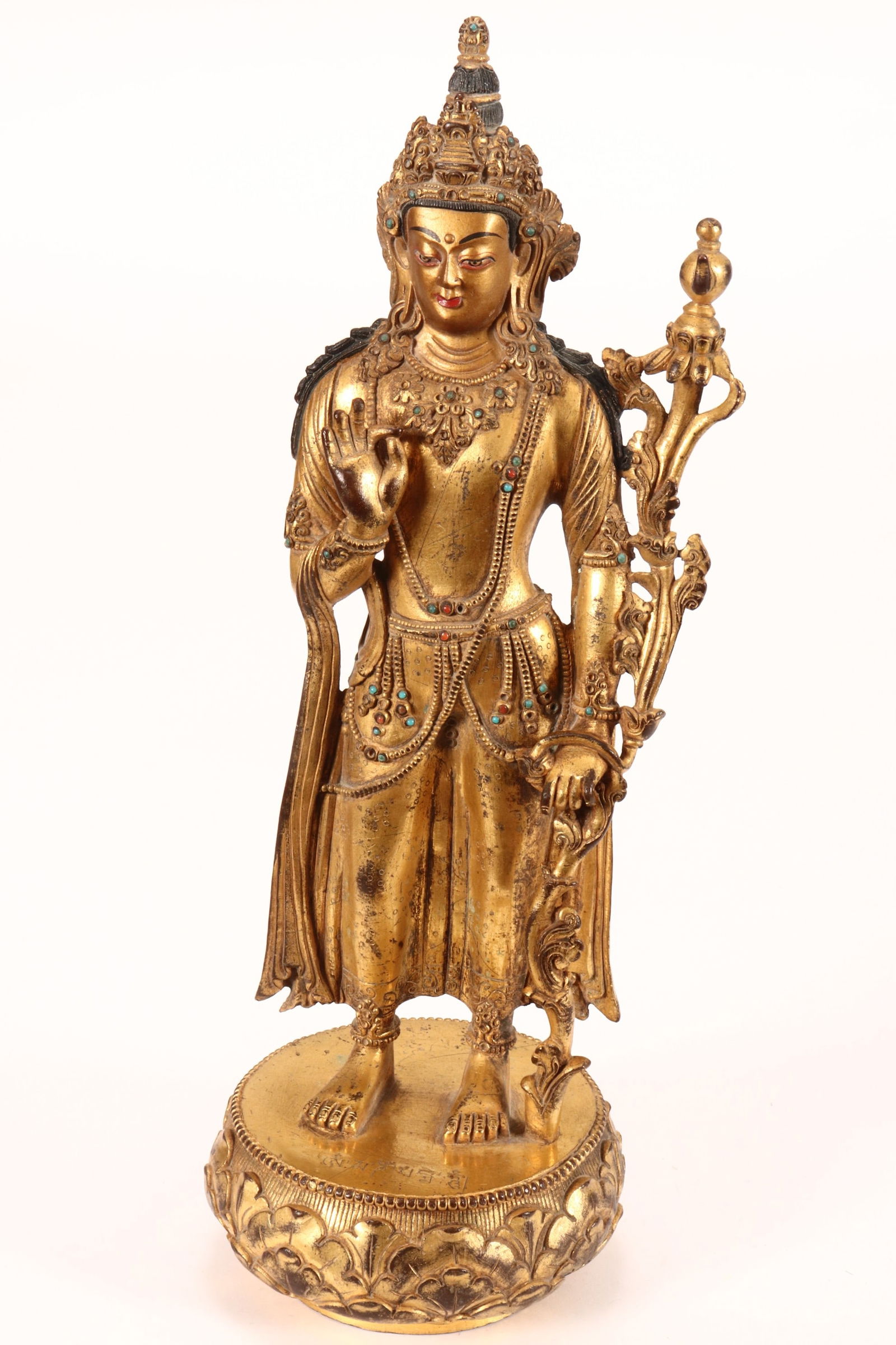 Good Sino-Tibetan Gilt Bronze Bodhisattva,