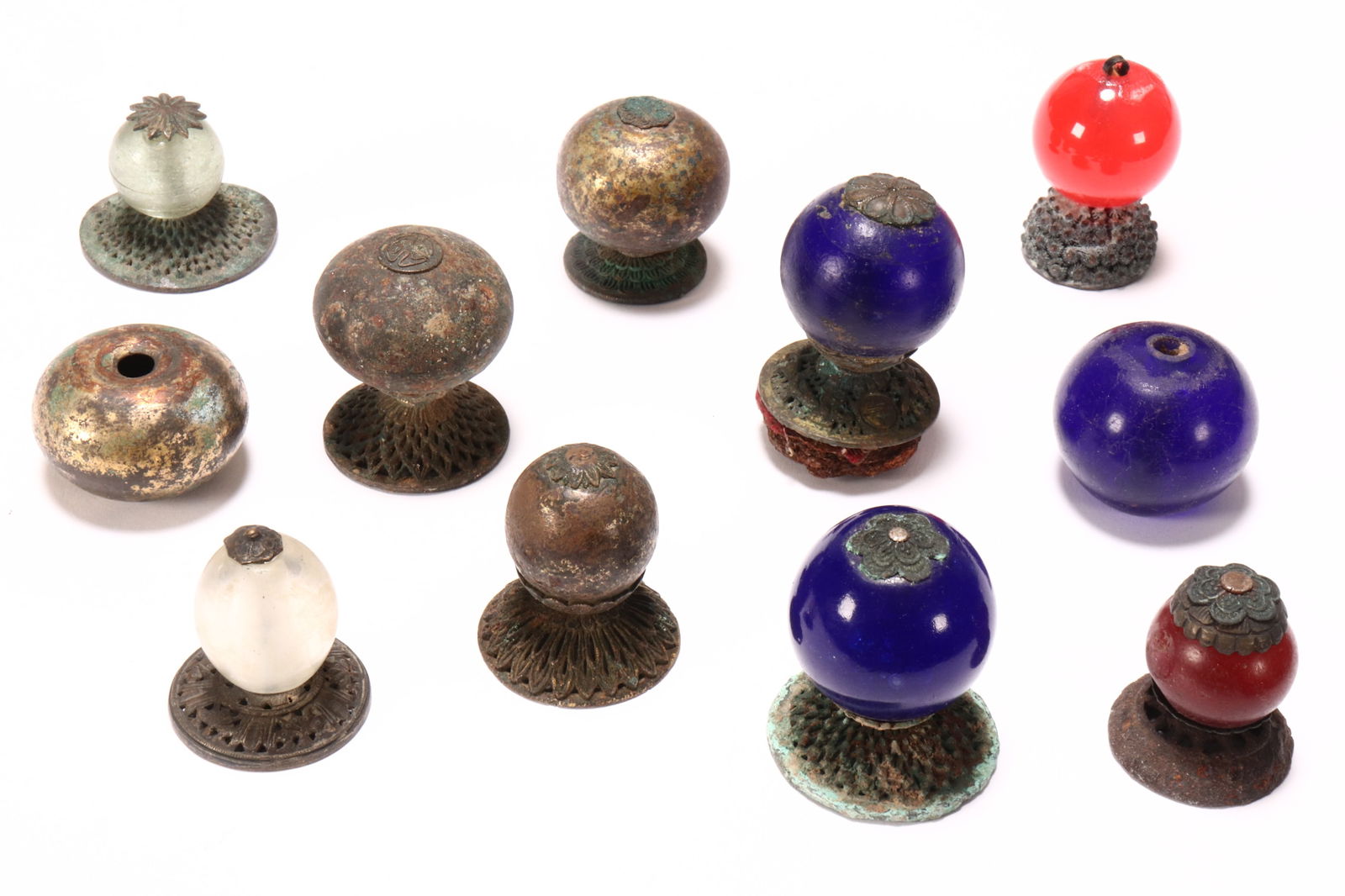 Assorted Quantity of Chinese Hat Finials, (1 of 1)