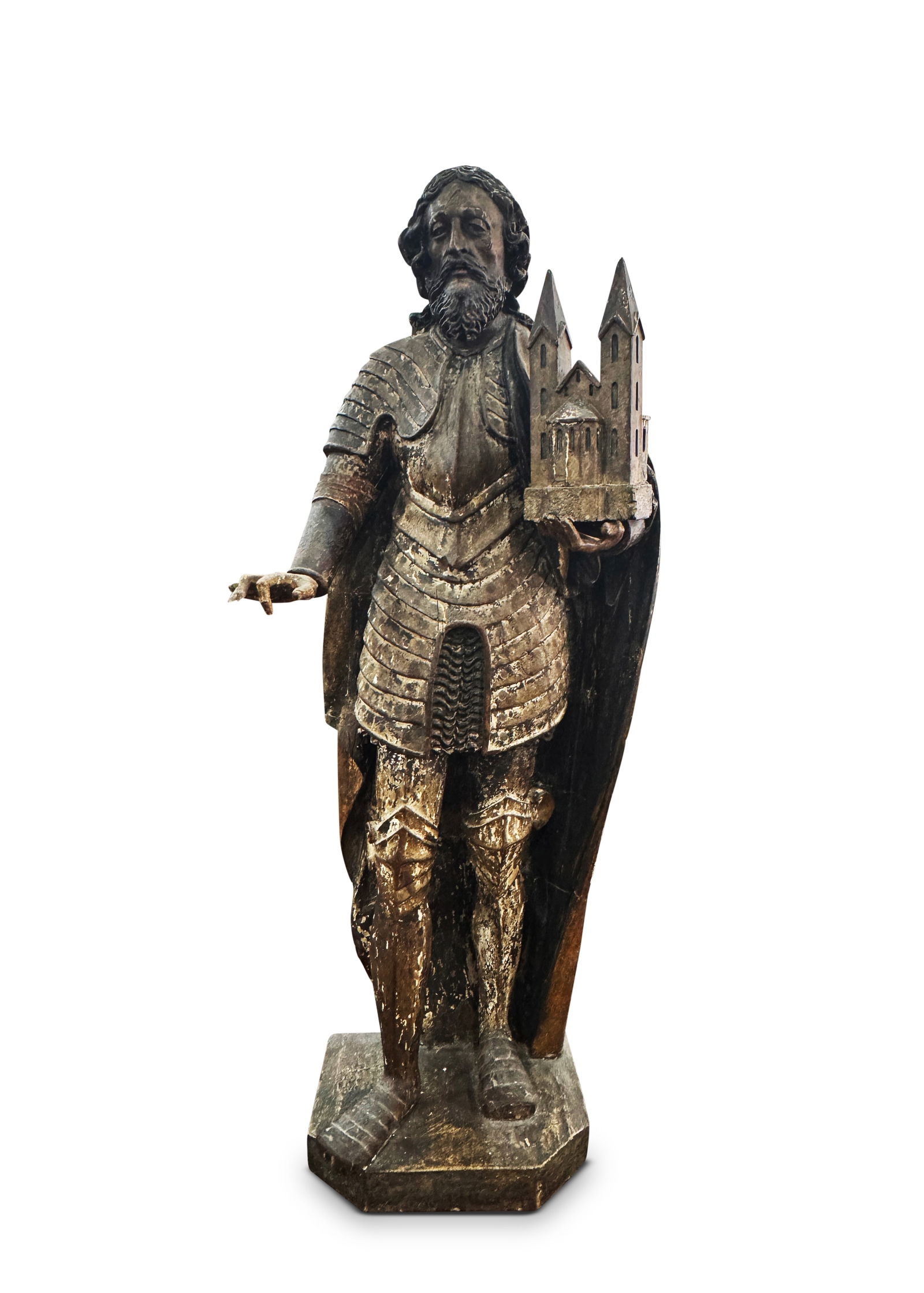 17th/18th Century German Wood and Gesso Religious Figure,