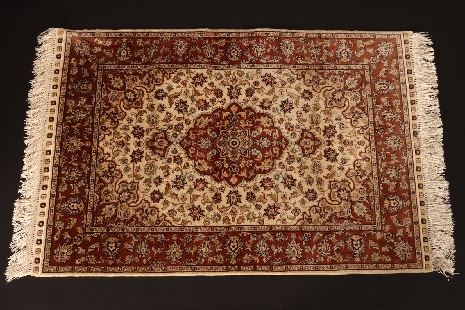 Turkish Silk on Silk Rug, (1 of 3)