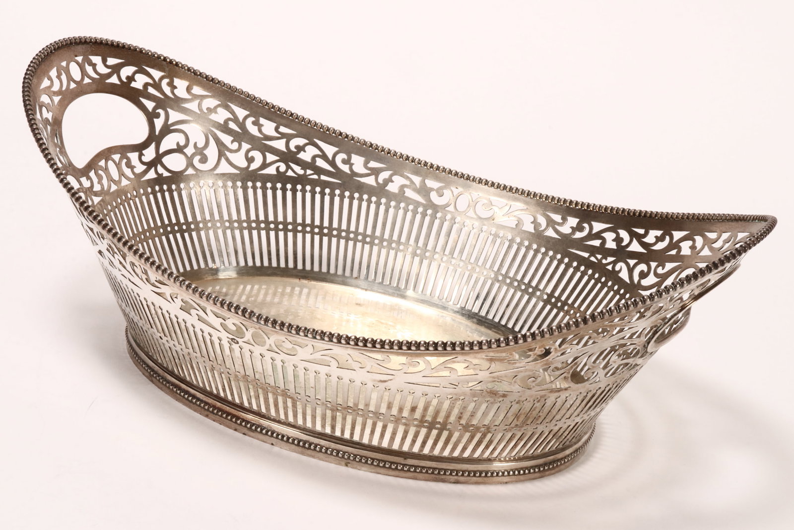 19th Century Dutch Silver Pierced Basket, c.1855, (1 of 8)