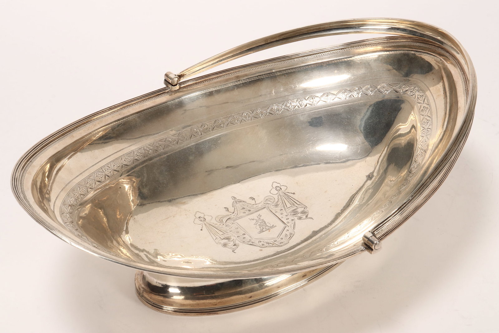 George III Sterling Silver Footed Basket, (1 of 5)