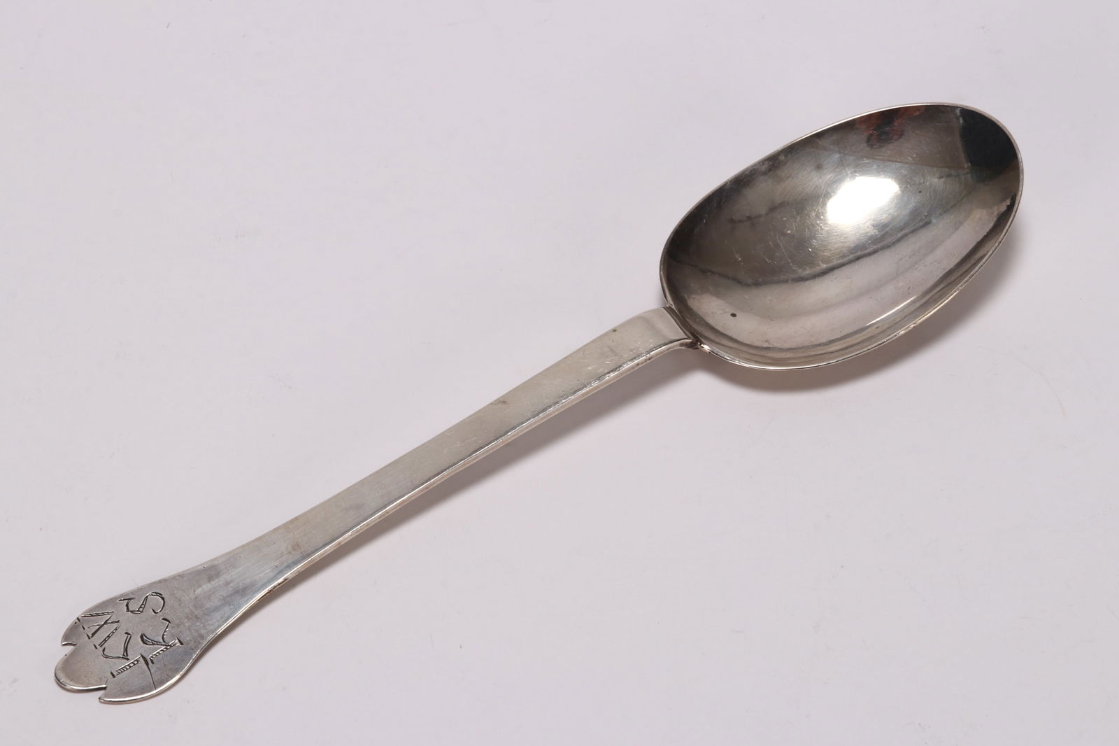 William and Mary Sterling Silver Trefid Spoon, (1 of 4)