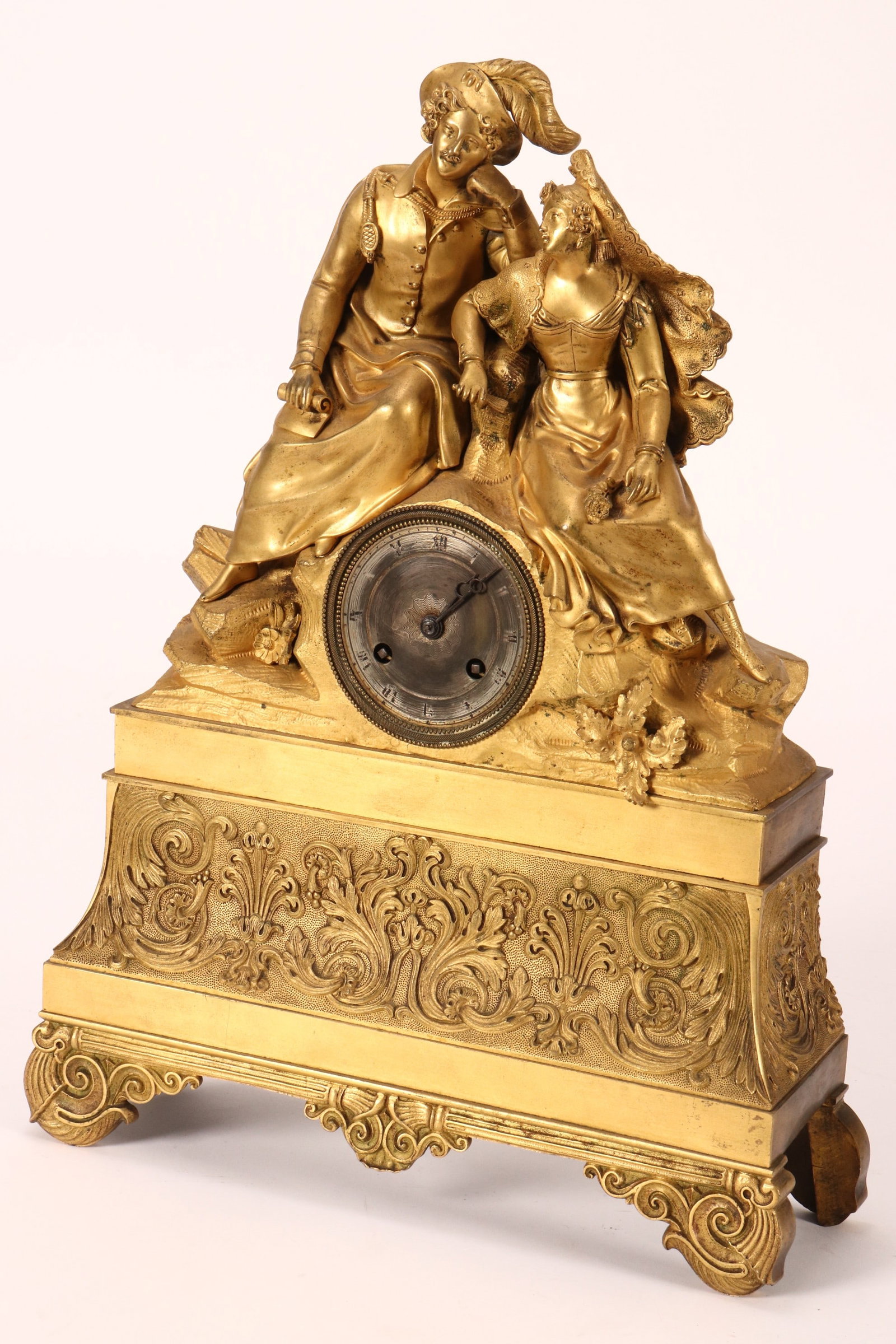 19th Century French Empire Bronze Mantle Clock, (1 of 7)