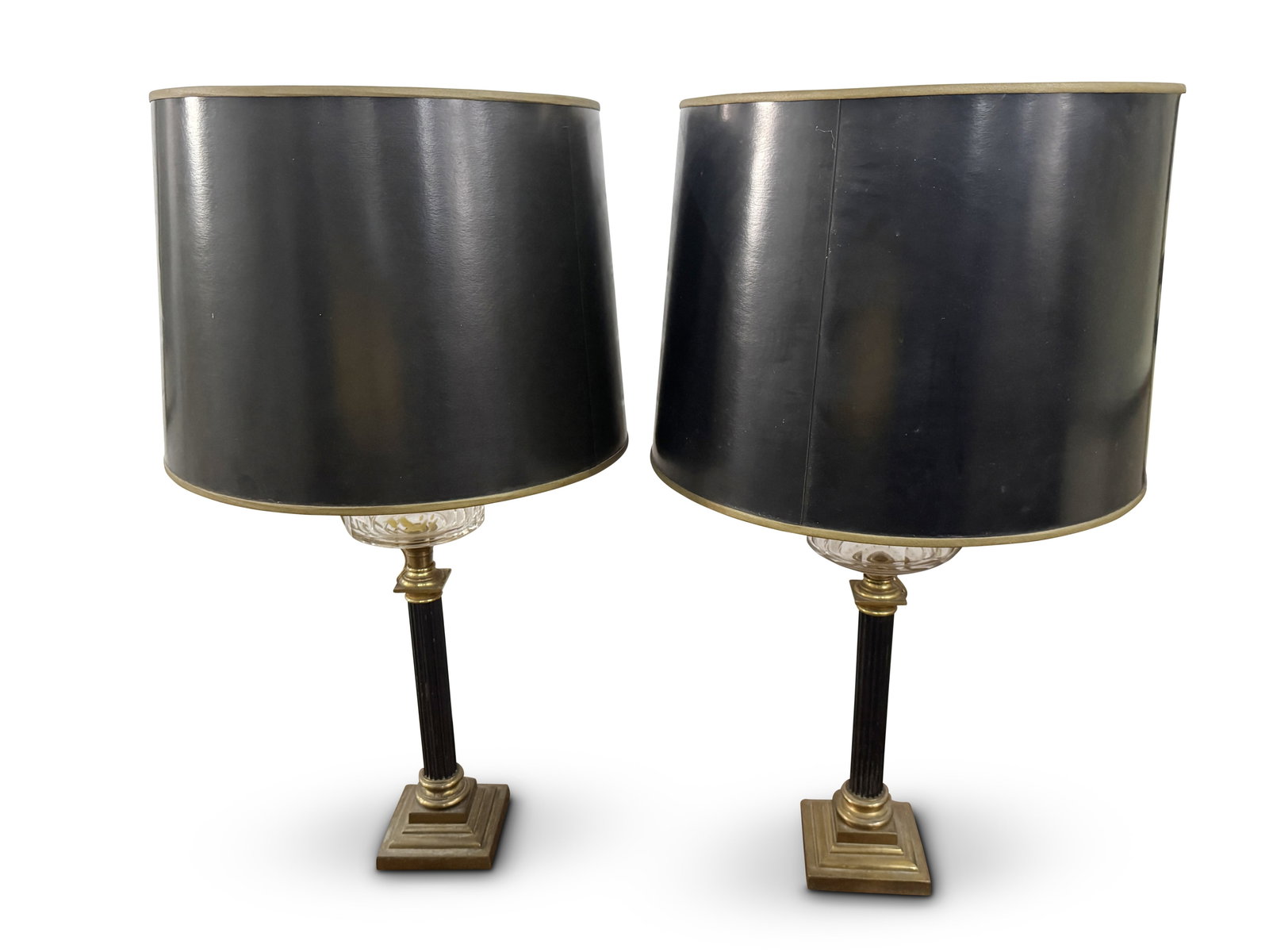 Pair of Large Victorian Oil Lamps, (1 of 2)