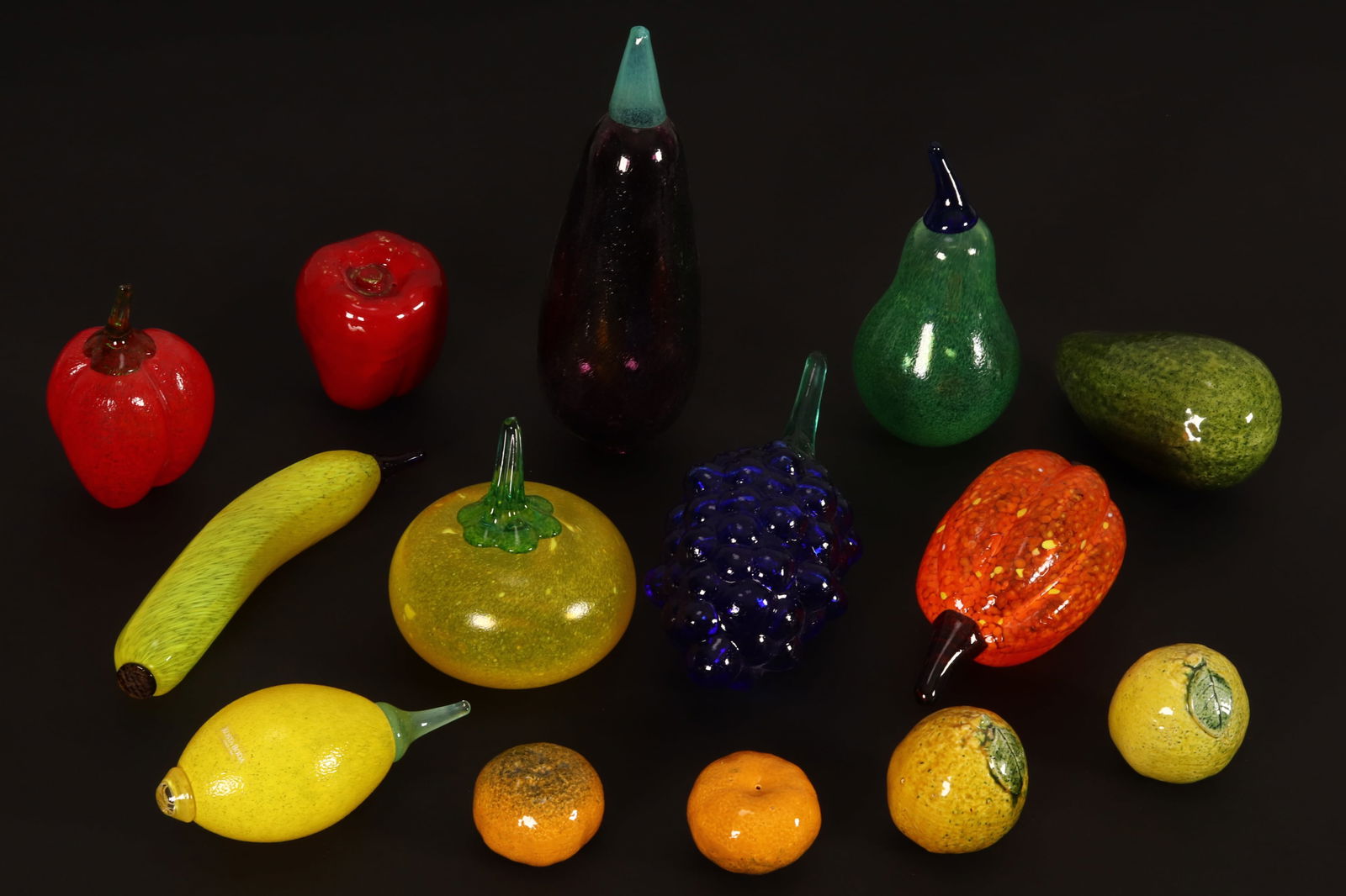 Eight Pieces of Kosta Boda Glass Fruit, (1 of 6)