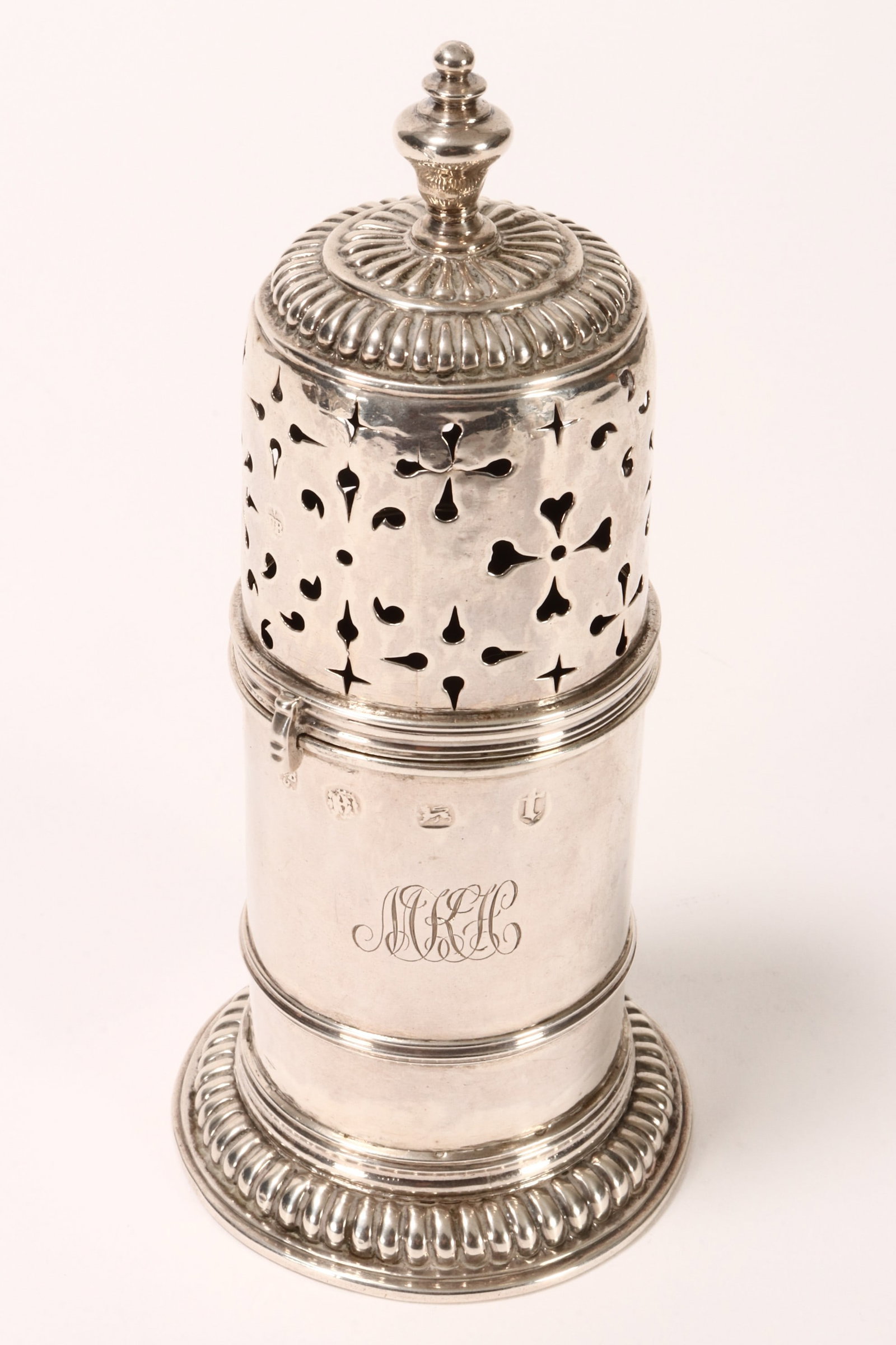 William III Sterling Silver Lighthouse Sugar Caster, (1 of 4)