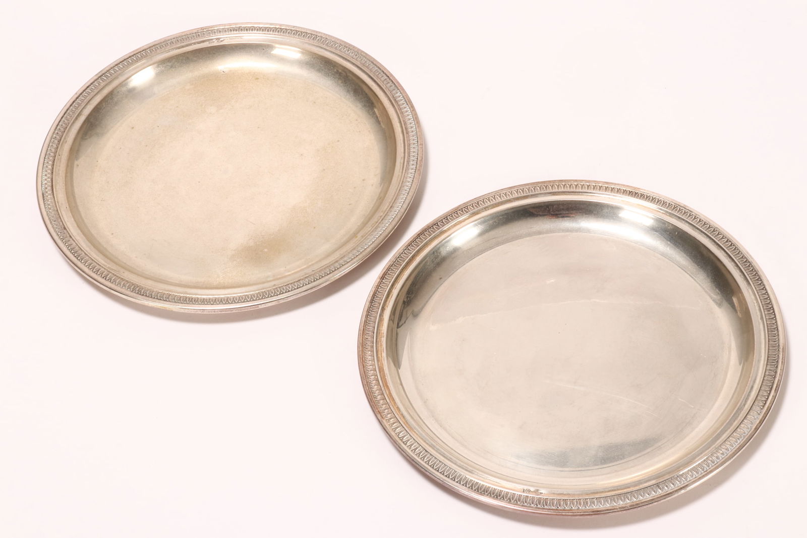 Pair of Italian Silver Plates, (1 of 3)