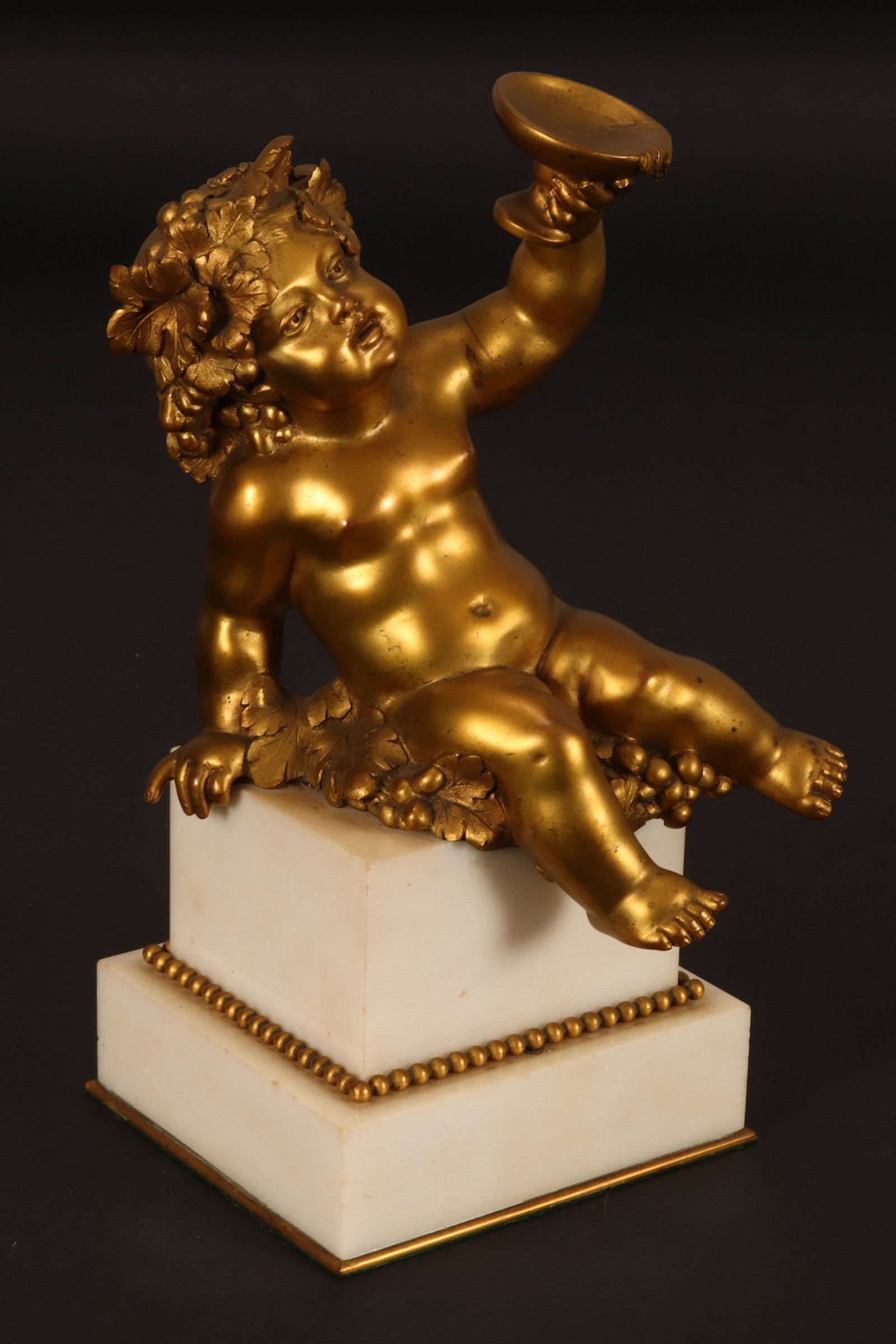 French Gilt Metal Putti Figure, (1 of 6)