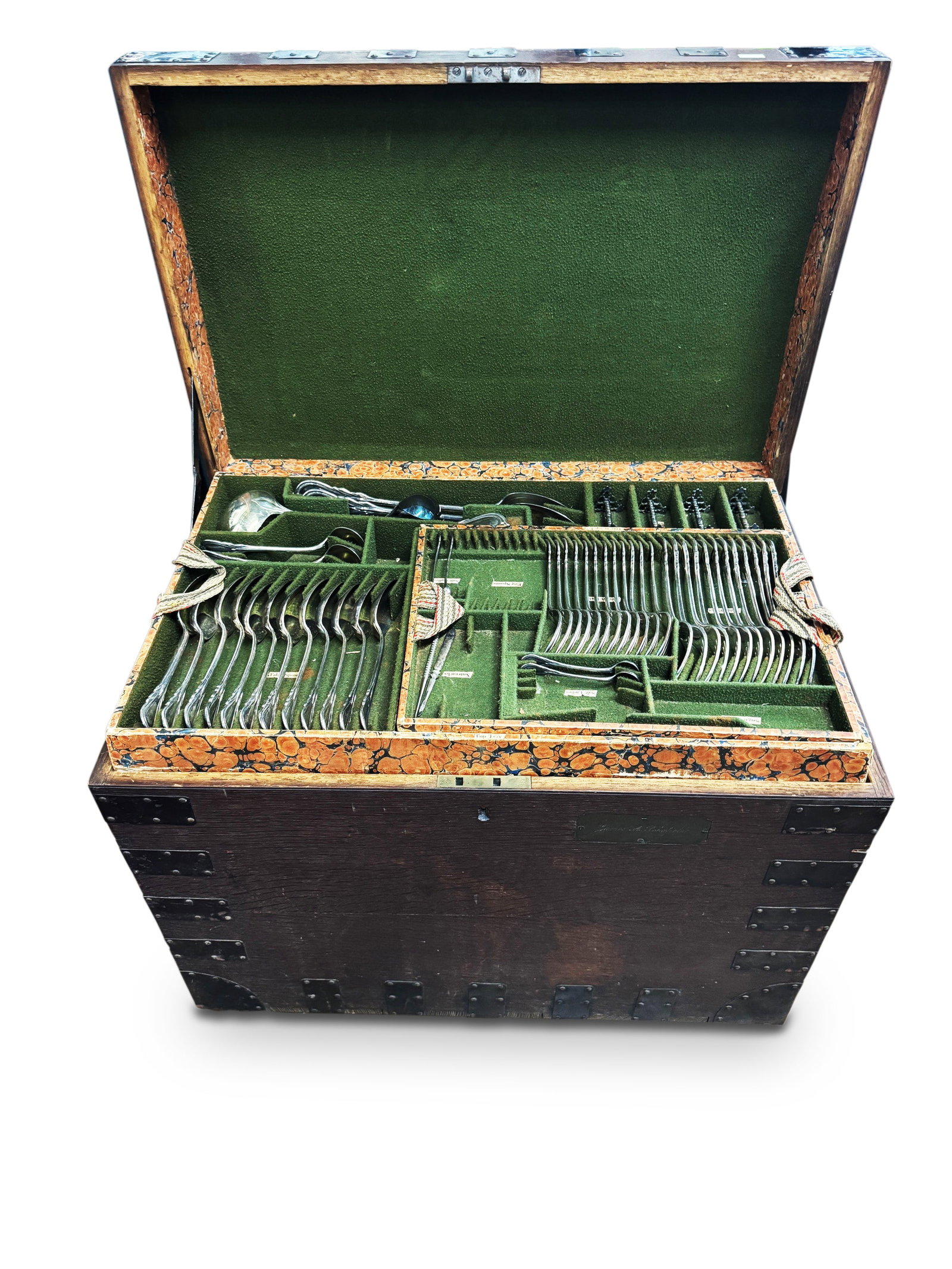 Mid 19th Century Elkington Silver Plate Canteen and Trunk, (1 of 6)