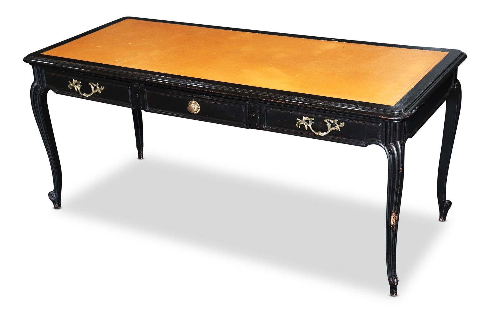 Late 19th Century Louis XV Style Ebonised Bureau Plat, (1 of 1)