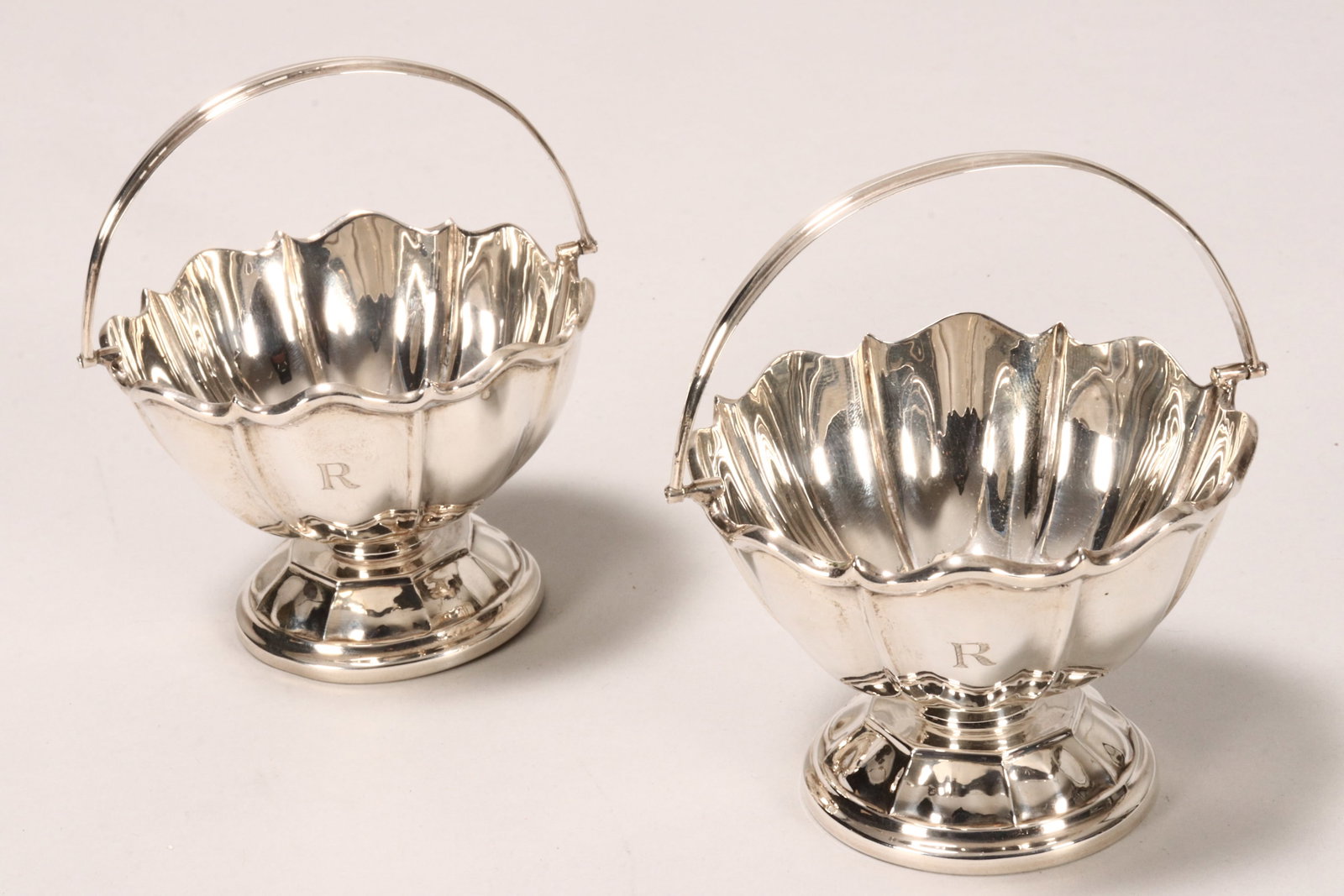 Pair of George V Sterling Silver Sugar Baskets, (1 of 3)