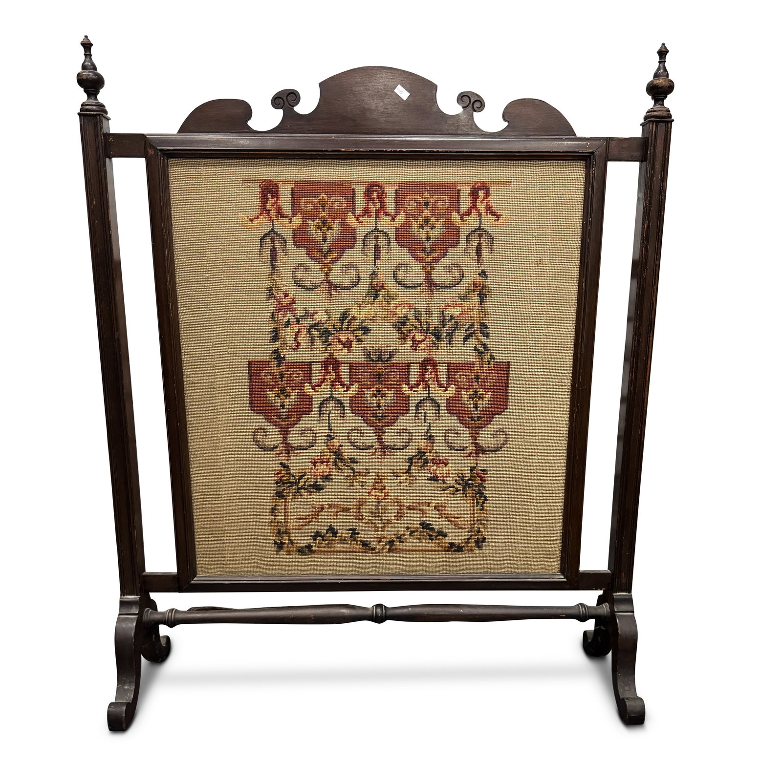 Edwardian Tapestry Fire Screen, (1 of 1)